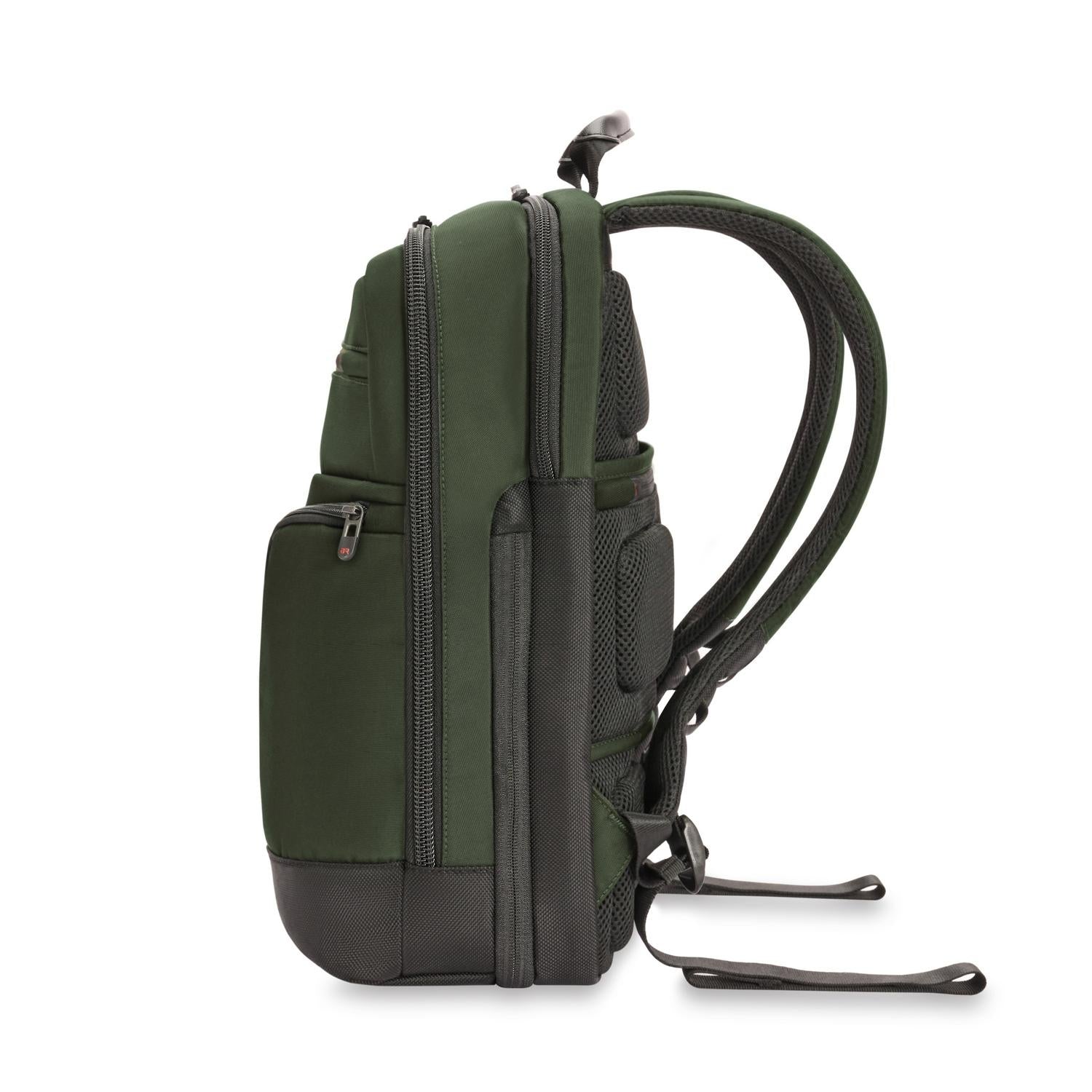 Briggs & Riley Slim Expandable Backpack Forest Side View #color_forest