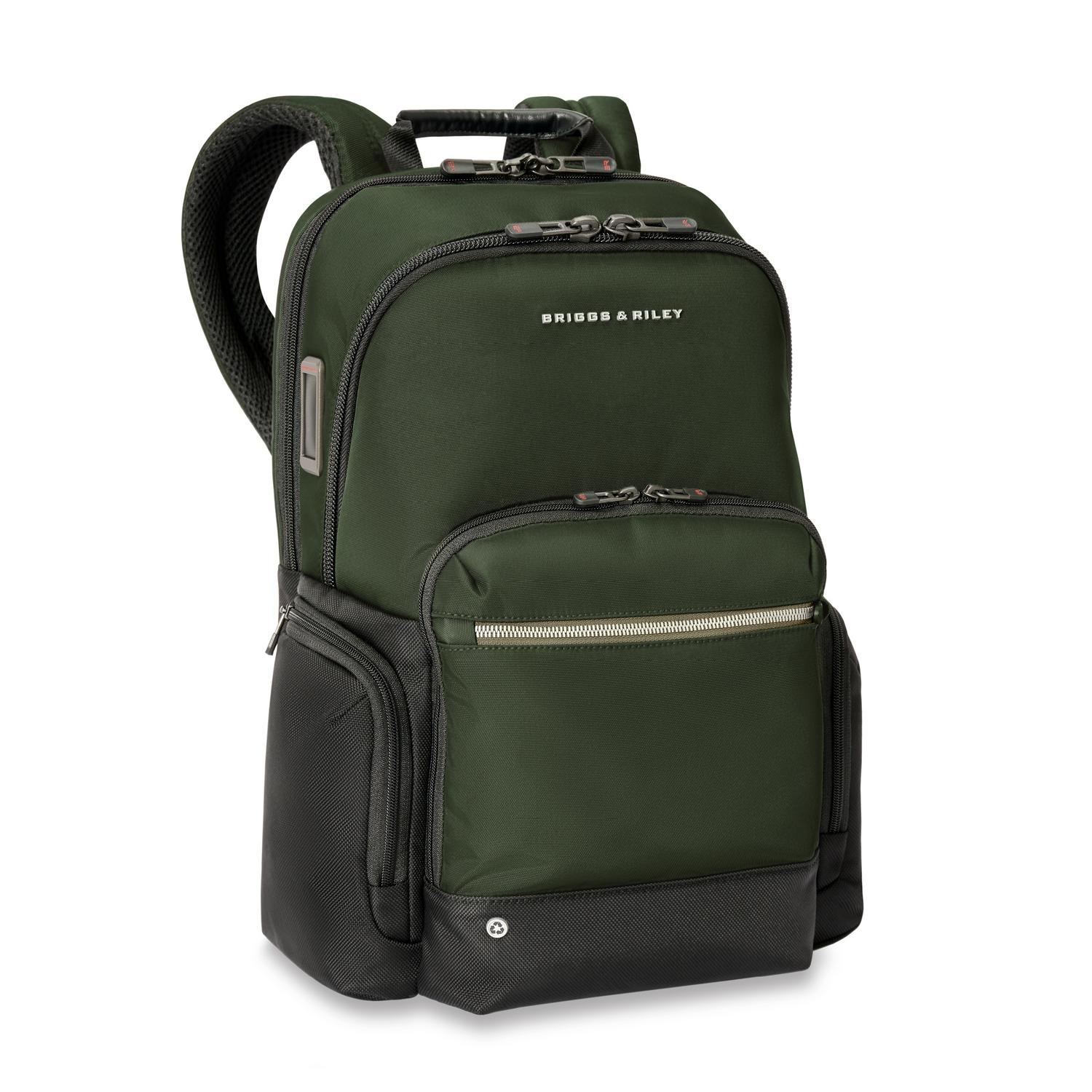 Briggs & Riley Medium Cargo Backpack Forest Side View #color_forest