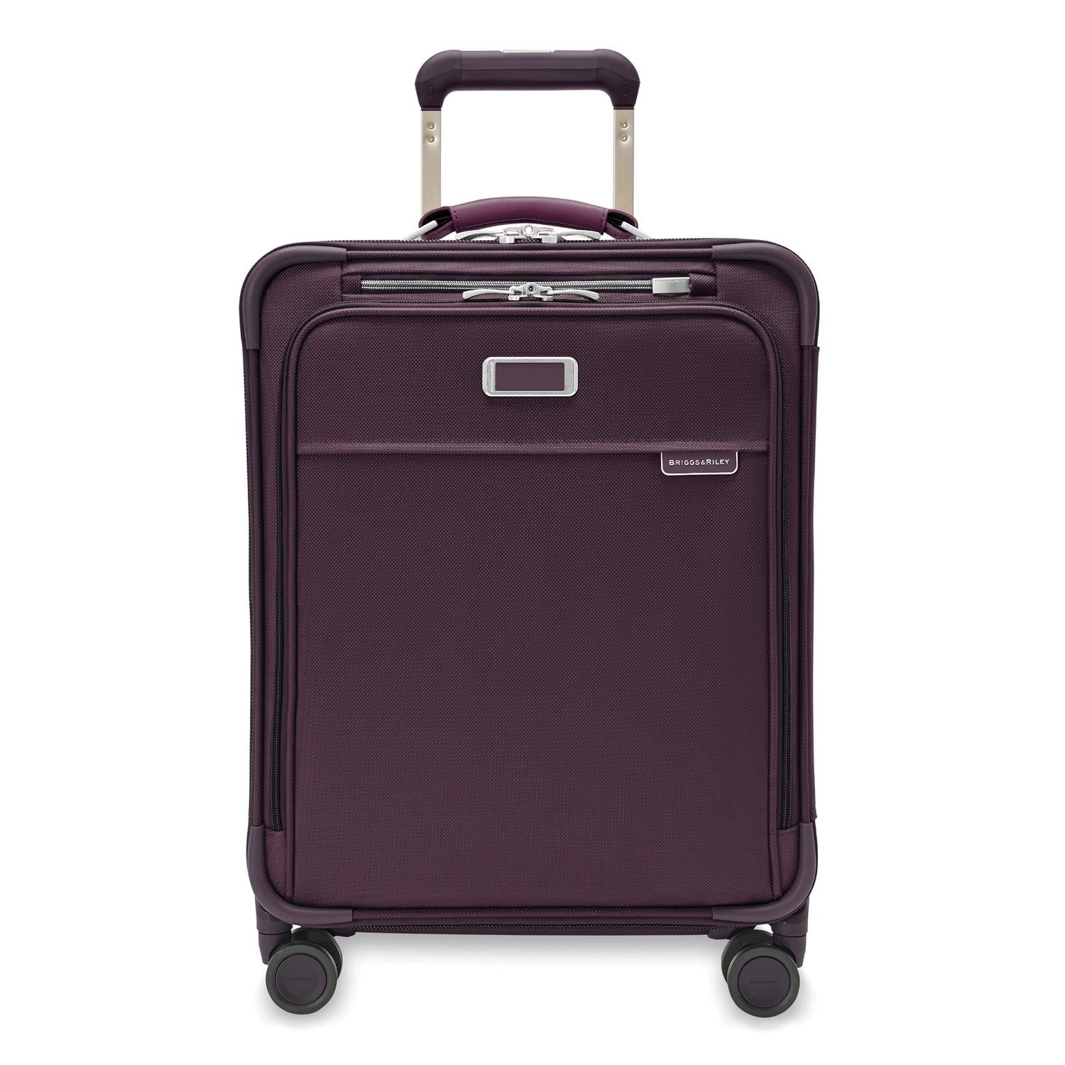 Baseline Carry-On Expandable Spinner Plum Front Shot #color_plum