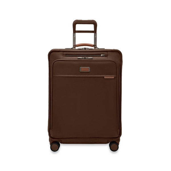 Briggs and Riley Medium Expandable Spinner Front View #color_chocolate