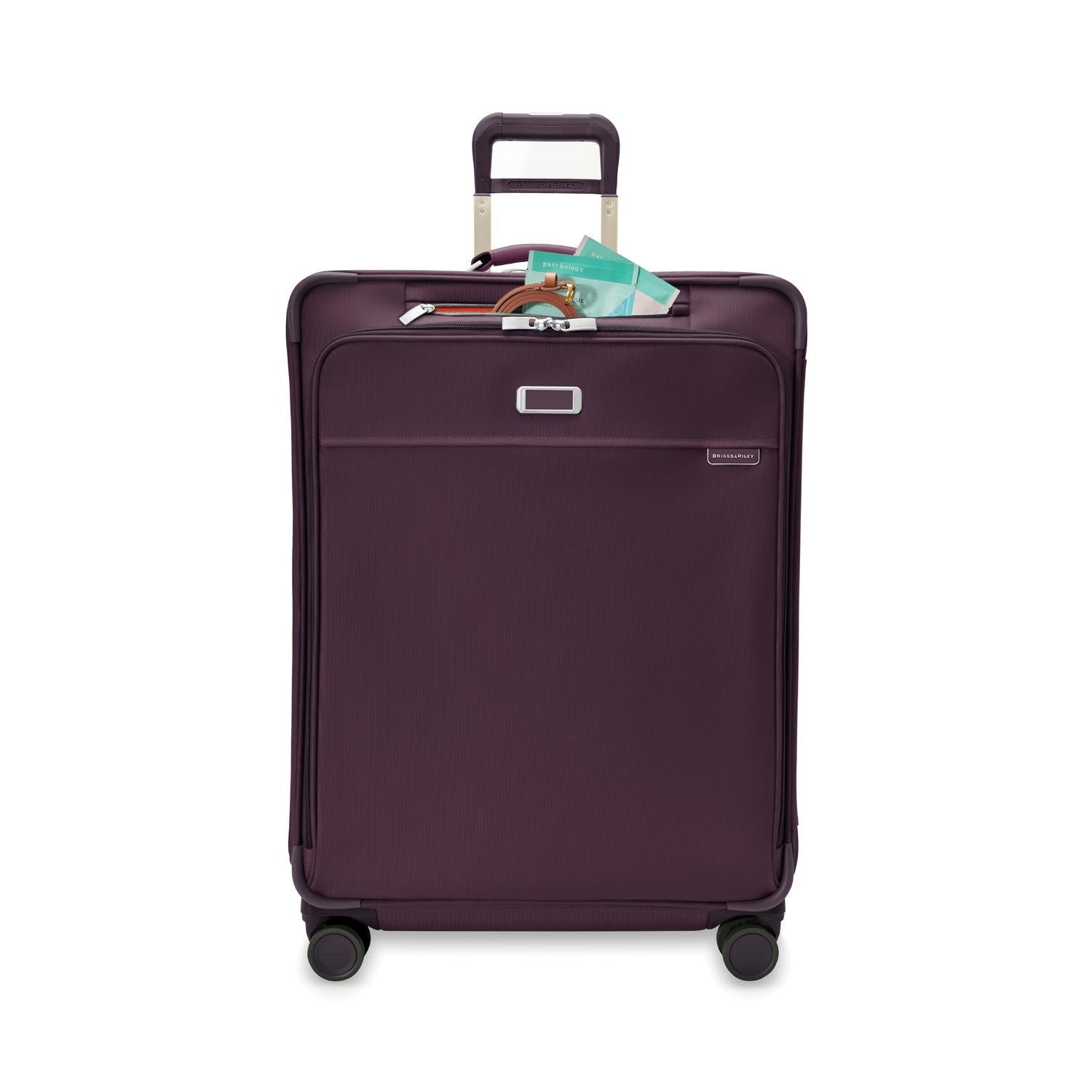 Baseline Large Expandable Spinner Plum Front Pocket #color_plum