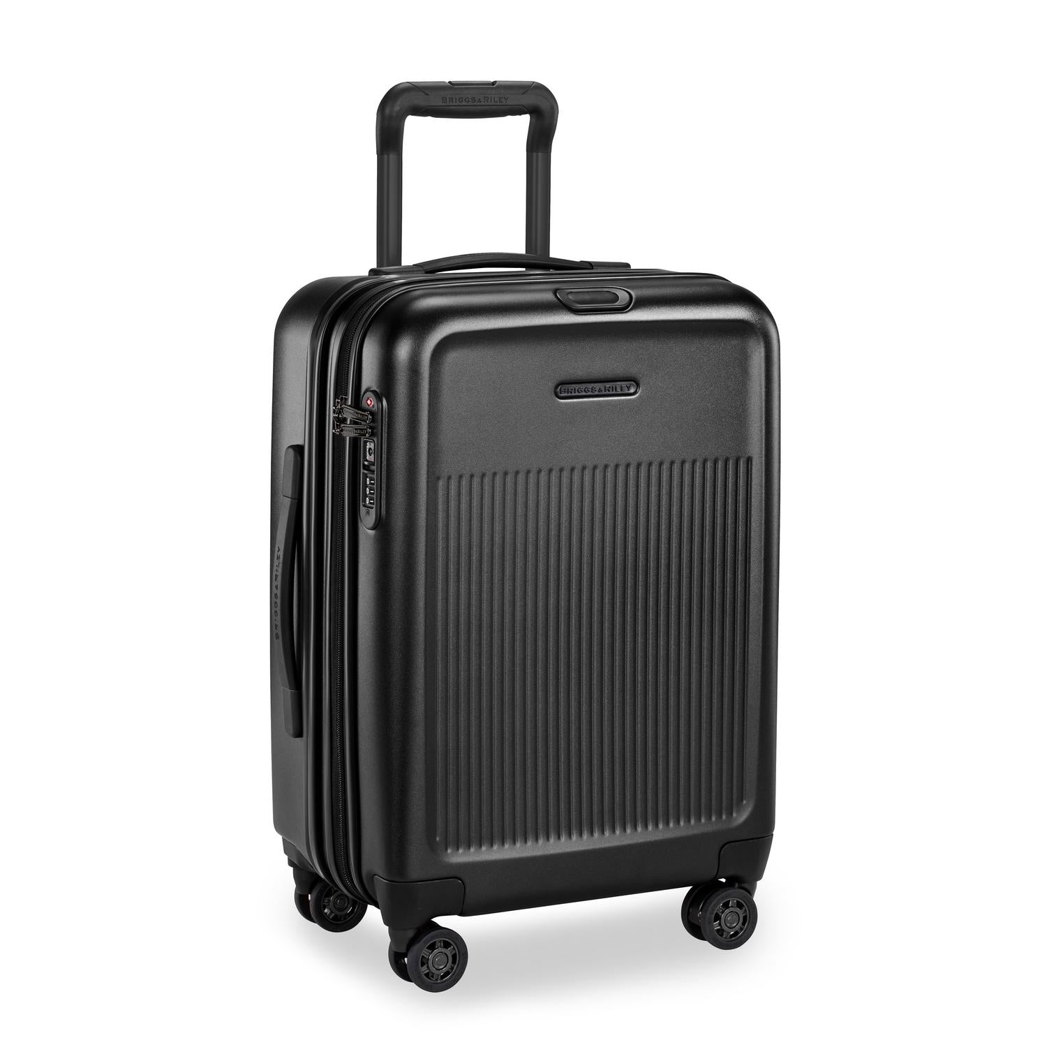 Briggs and Riley Sympatico International Carry-On Expandable Spinner Black Side #color_black