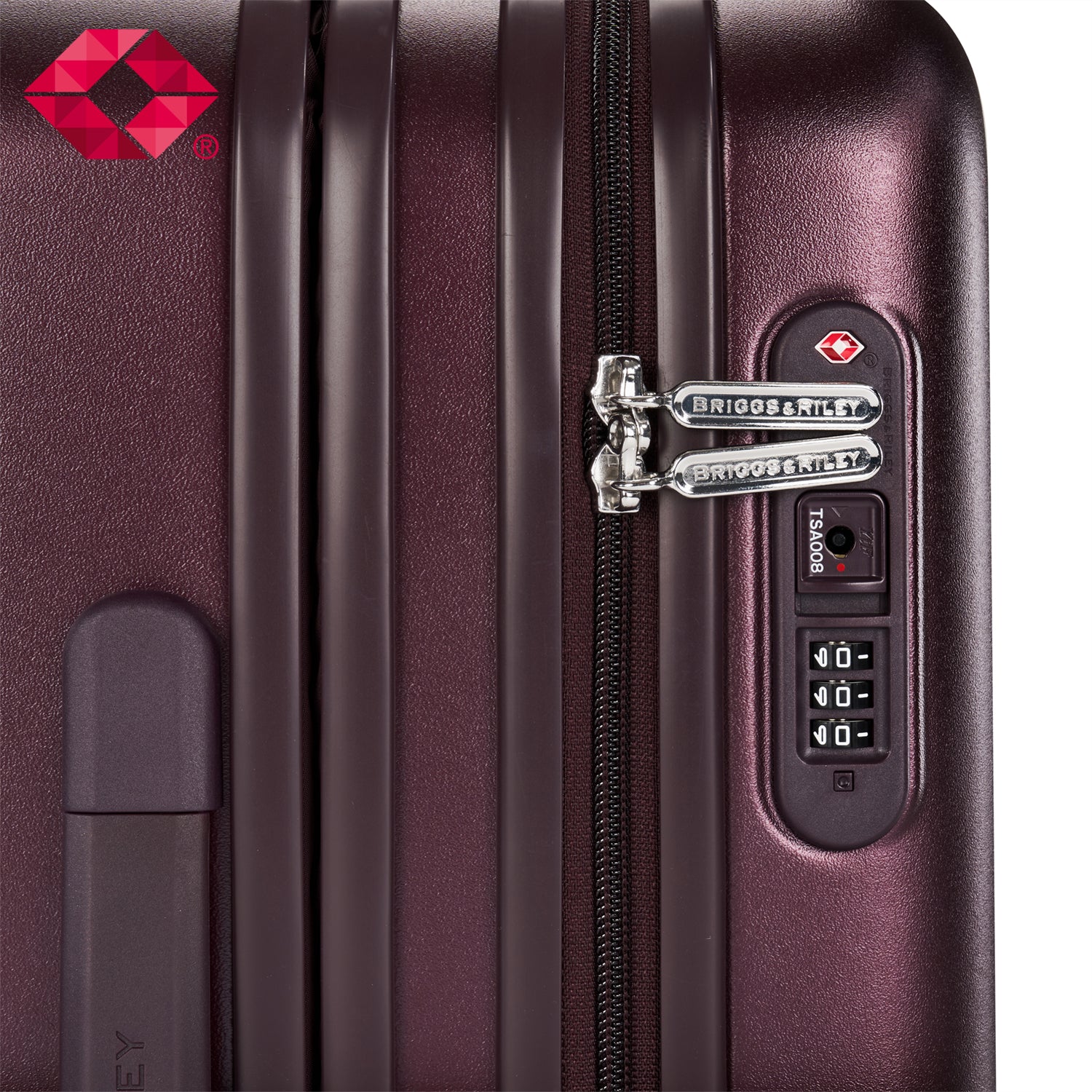 Briggs and Riley Sympatico International Carry-On Expandable Spinner Plum Lock #color_plum