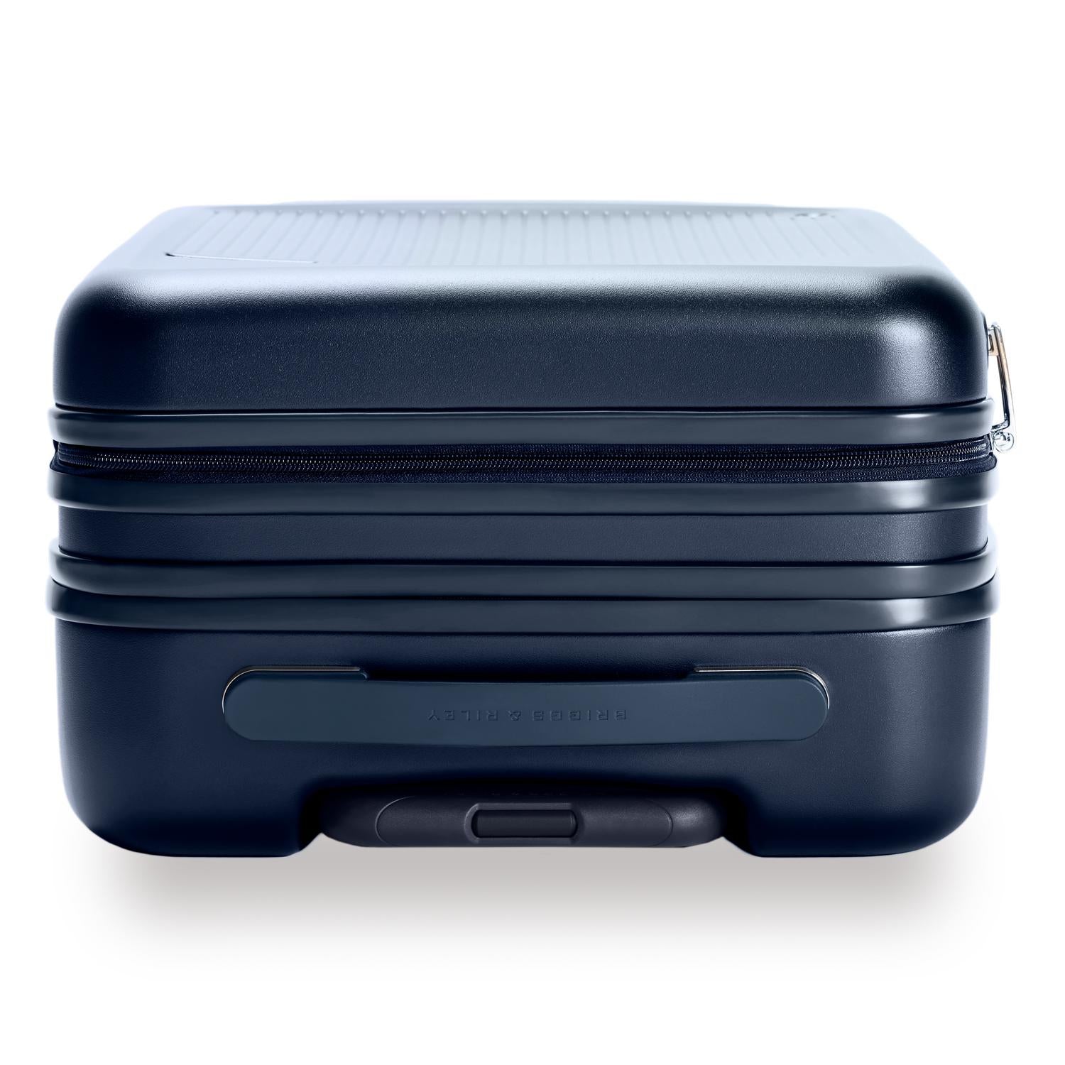 Global Carry-On Expandable Spinner in Navy, Top View #color_navy