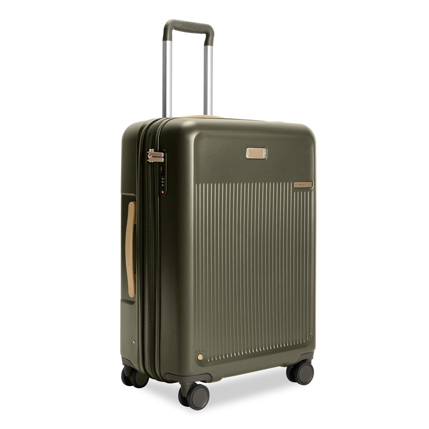 Medium Expandable Spinner in Olive, Side View #color_olive