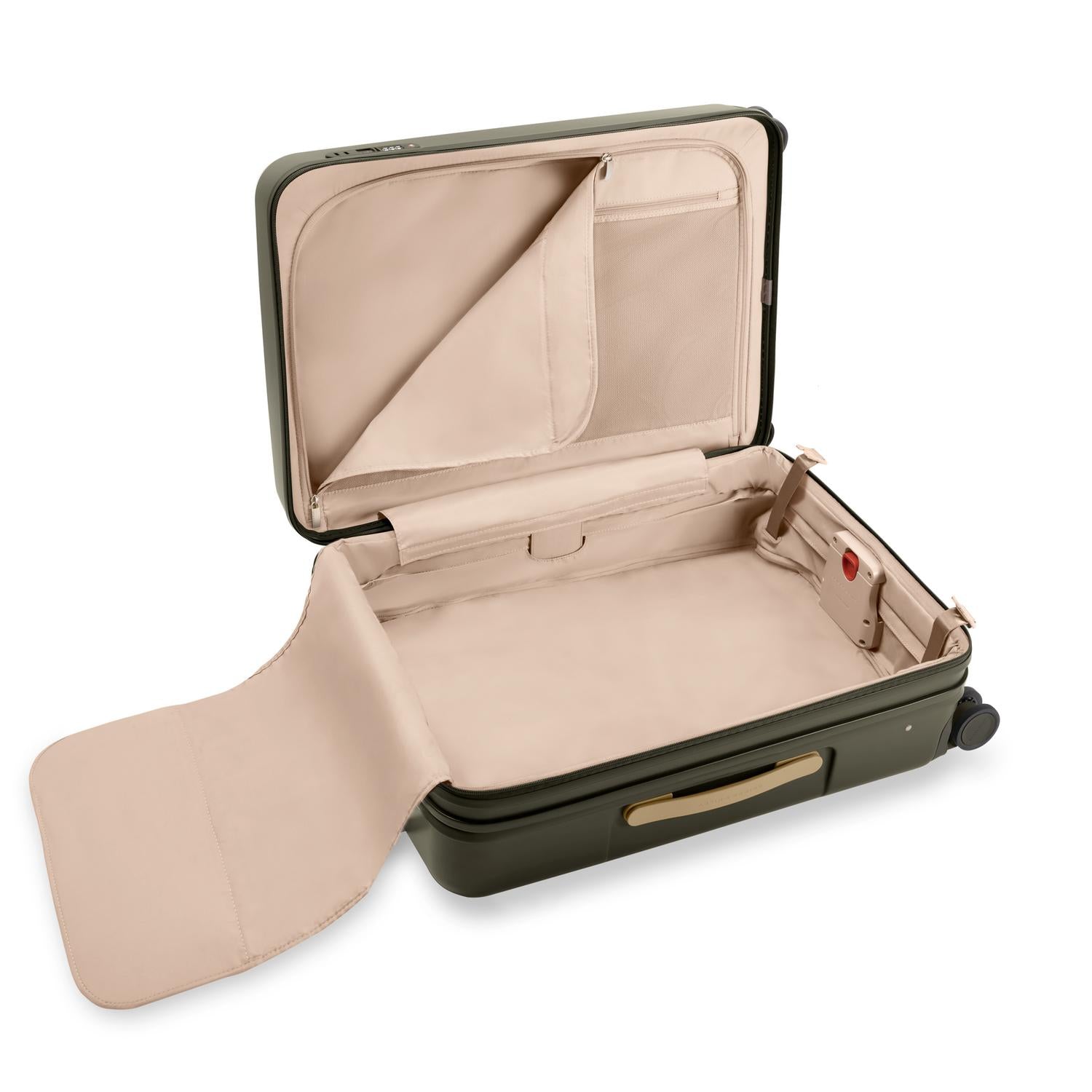 Medium Expandable Spinner in Olive, Interior View #color_olive