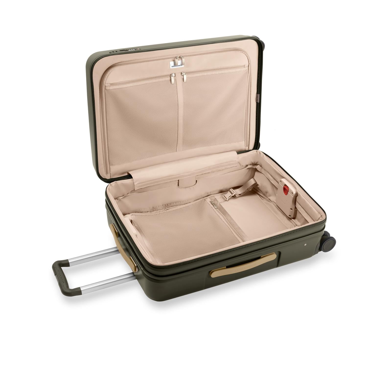 Medium Expandable Spinner in Olive, Interior View #color_olive