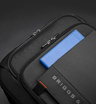 Front pocket showing organization