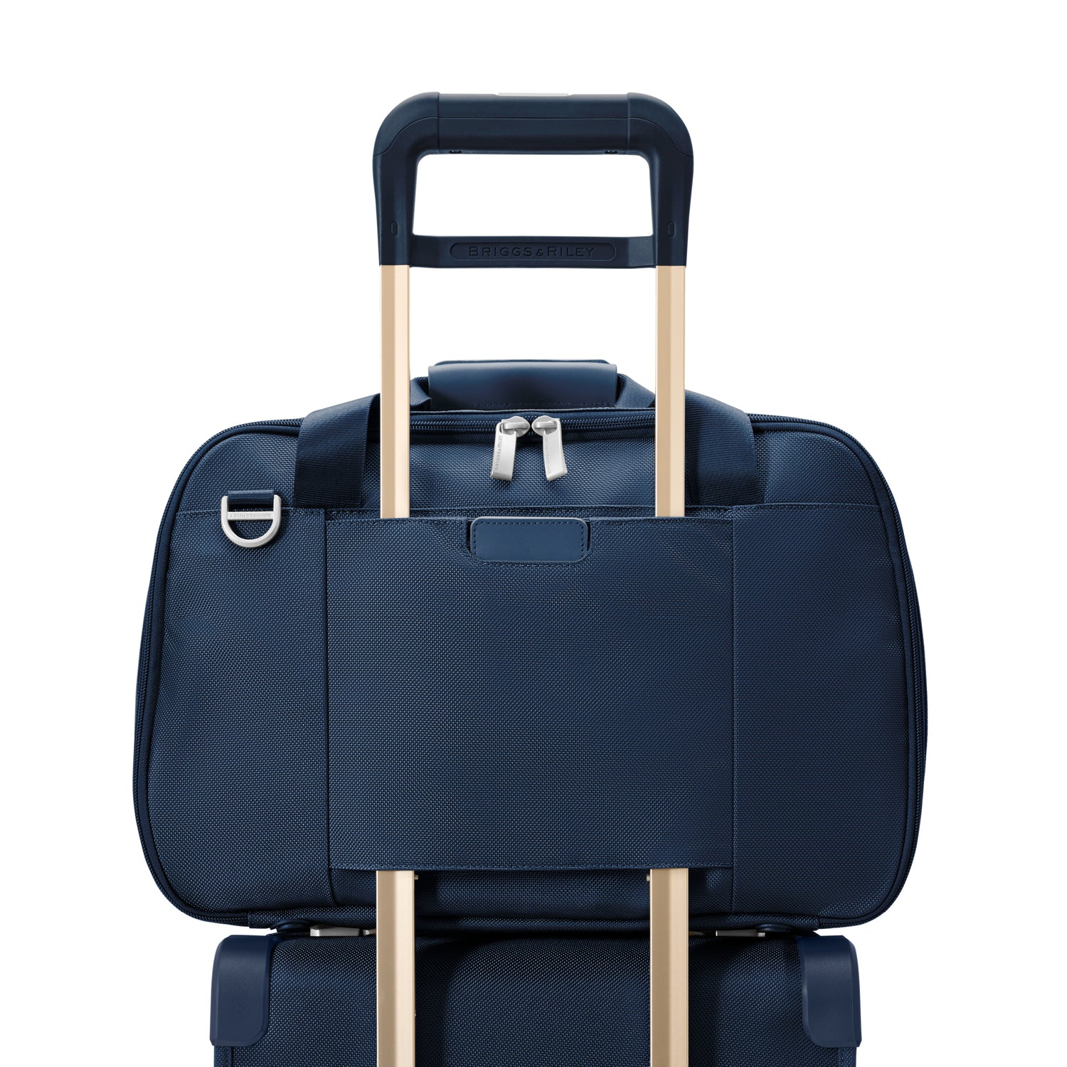 Briggs and Riley Expandable Cabin Bag Navy Slip Through Back Panel #color_navy