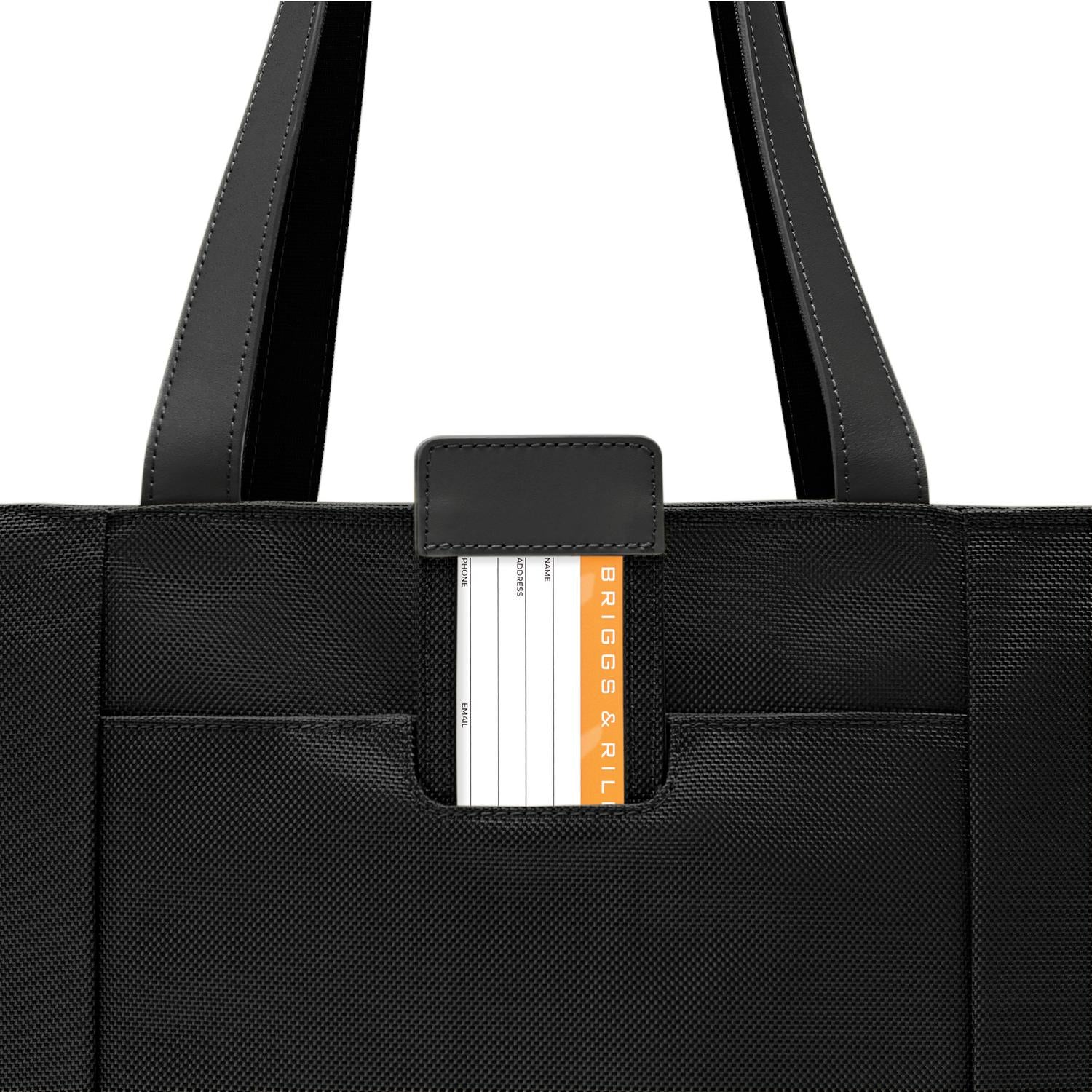 Briggs and Riley Traveler Tote Black ID Tag #color_black
