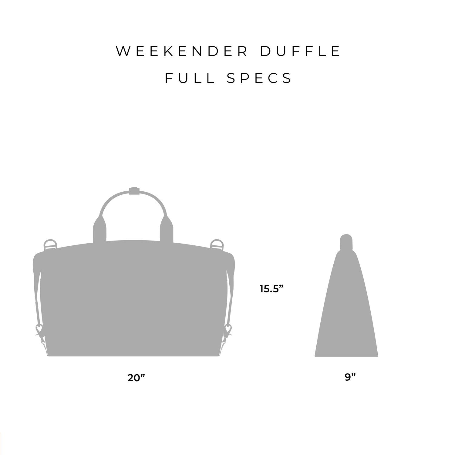 Briggs and Riley Weekender Full Specs 20"x15.5"x9" #color_black