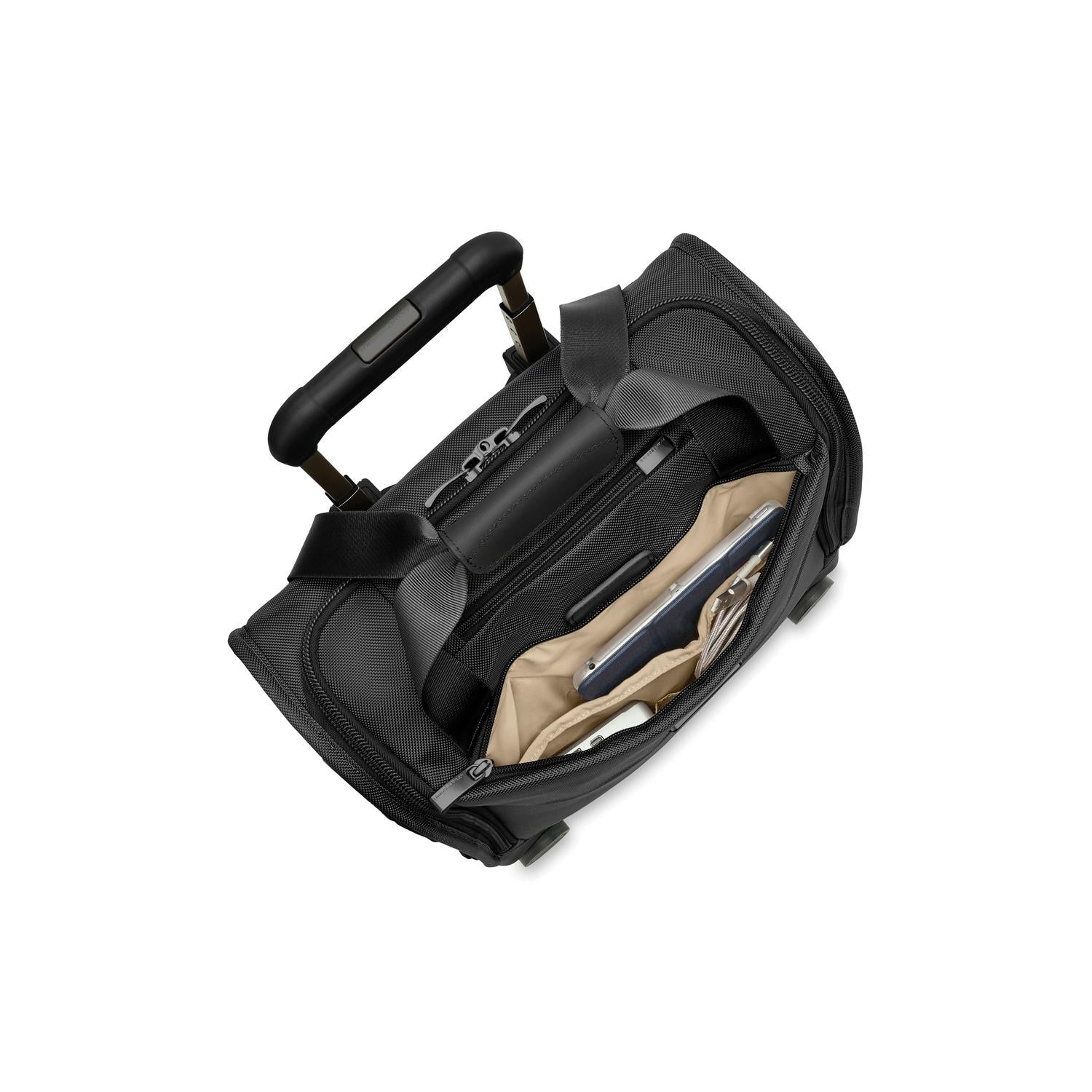 Briggs and Riley Cabin Spinner Black Top Pocket #color_black