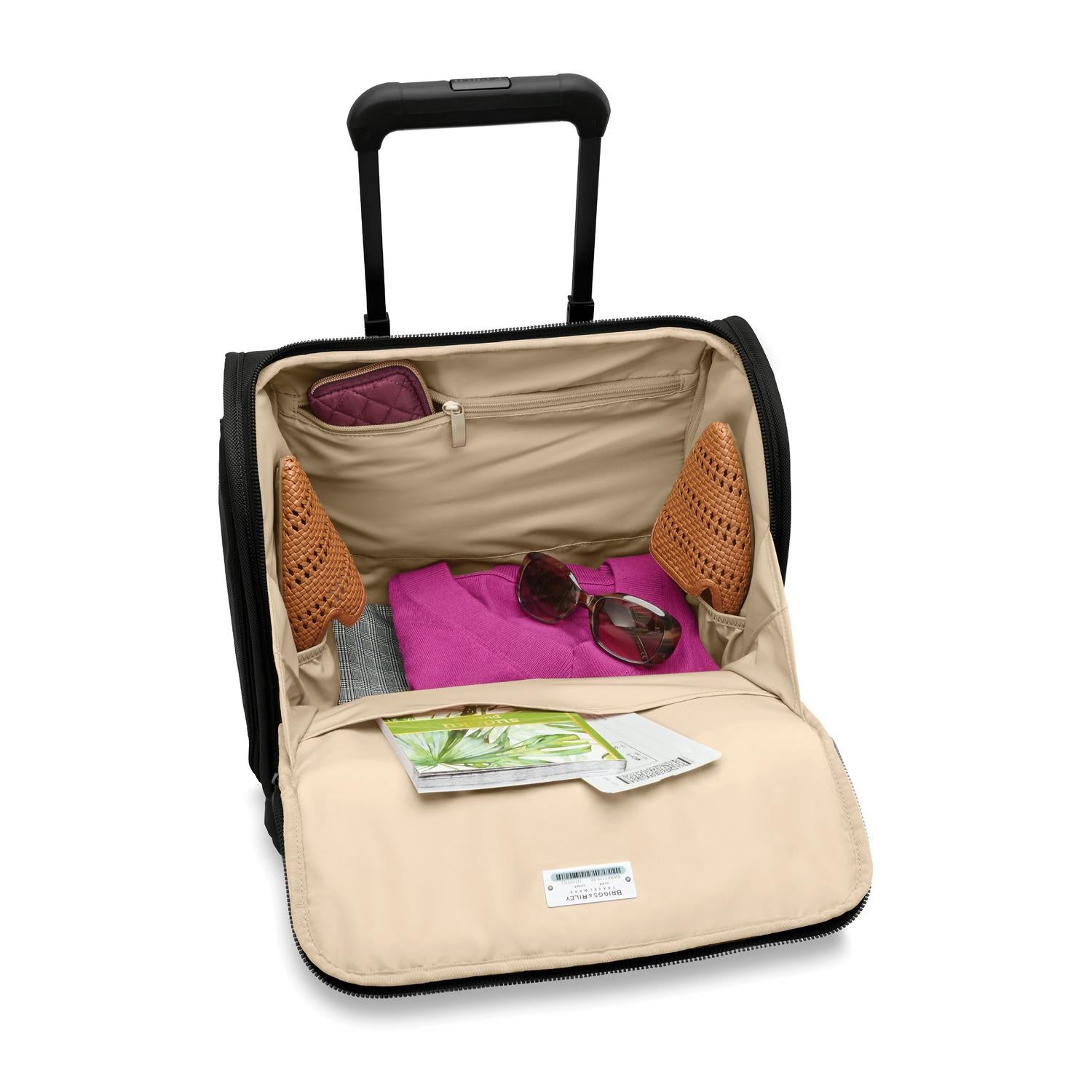 Briggs and Riley Cabin Spinner Black Open View #color_black