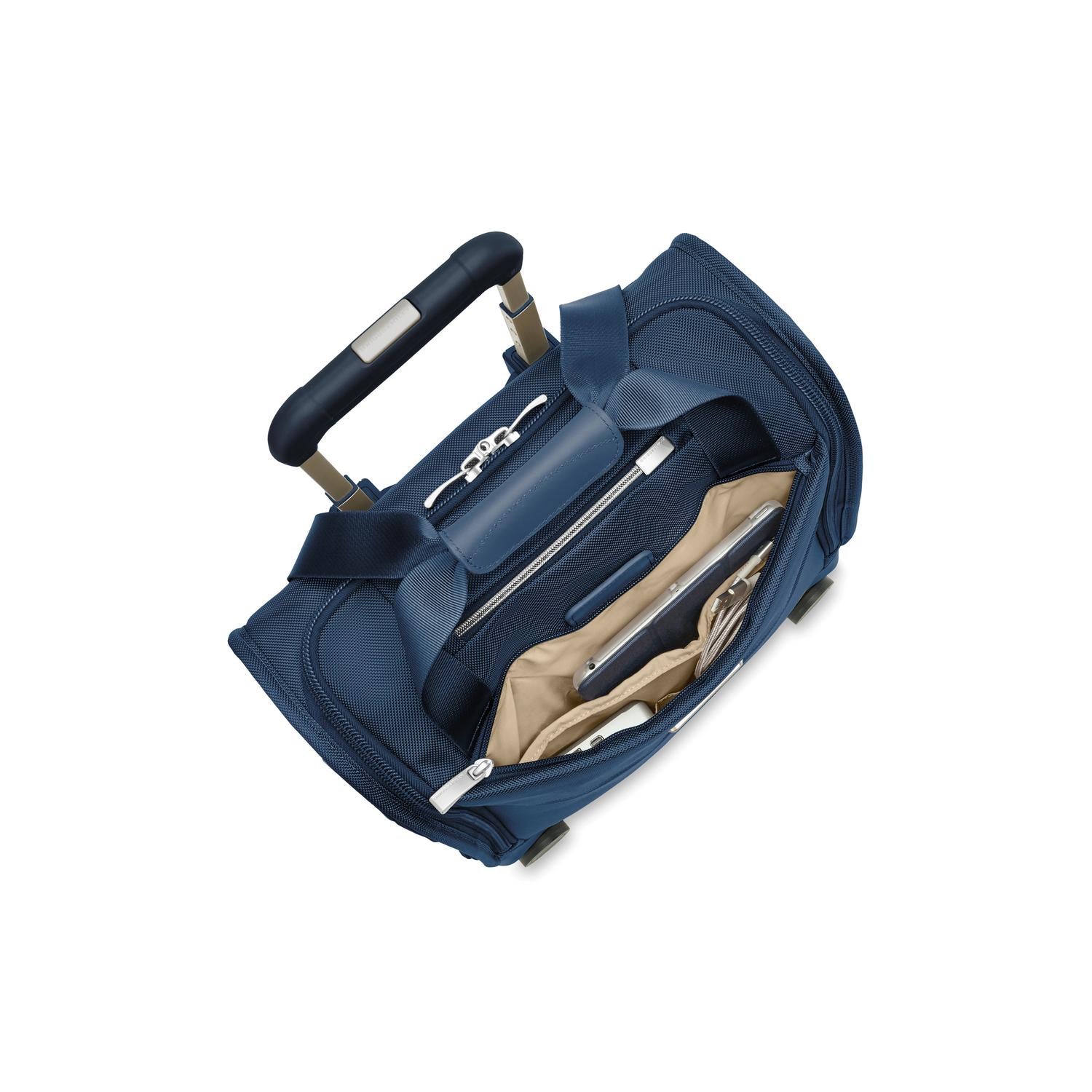 Briggs and Riley Cabin Spinner Navy Top Pocket #color_navy
