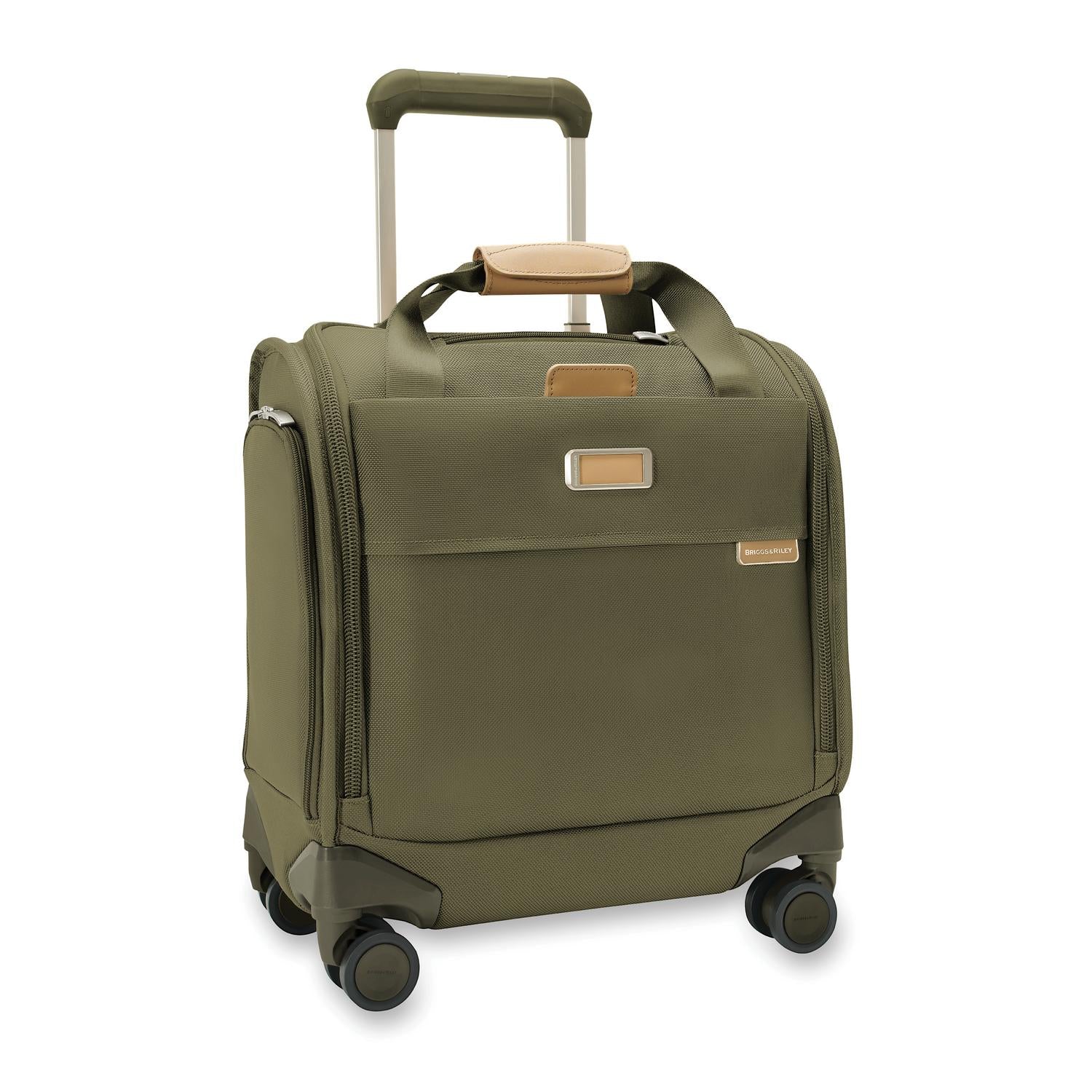 Briggs and Riley Baseline Cabin Spinner Olive Side View #color_olive