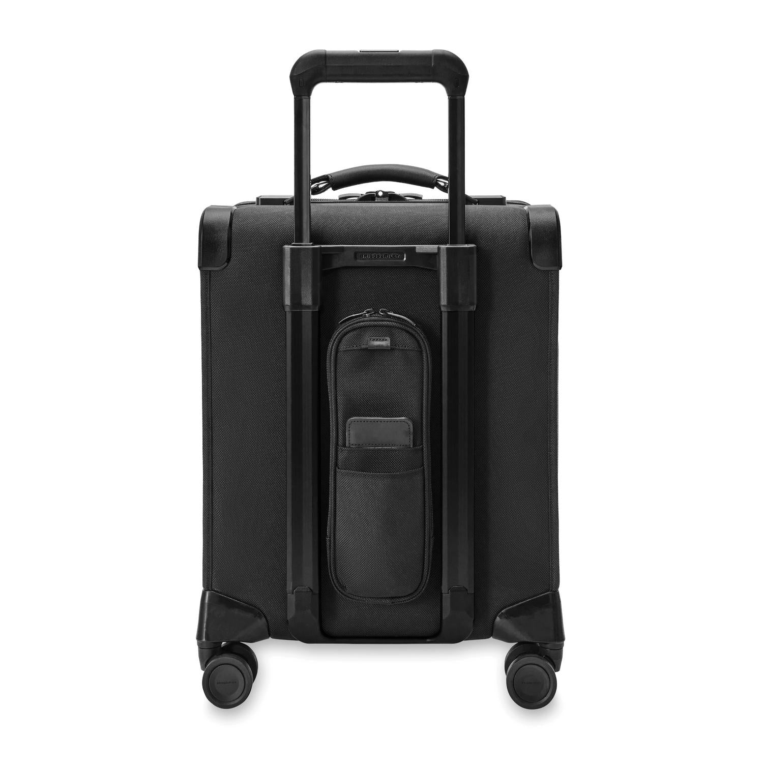 Briggs and Riley Compact Carry-On Spinner Black Back View #color_black