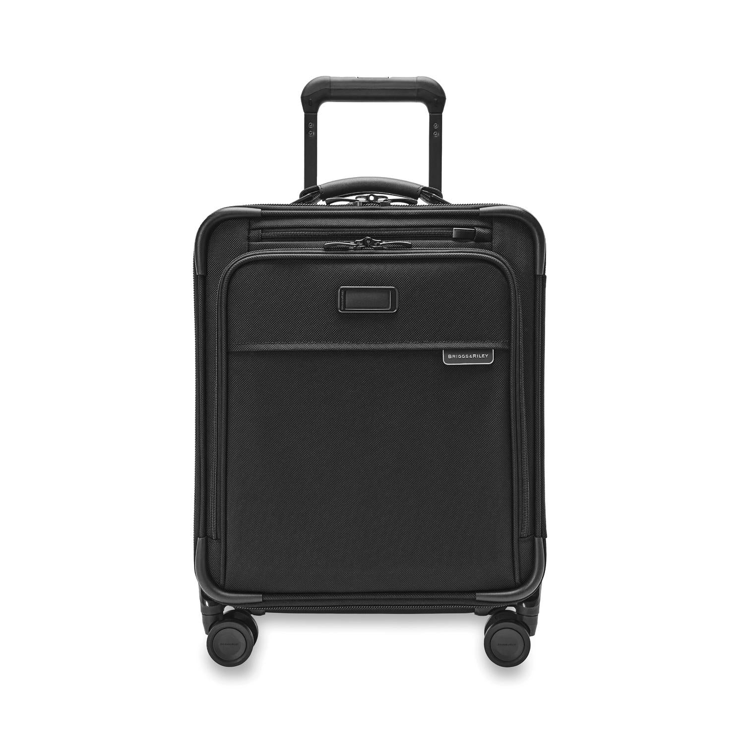 Briggs and Riley Compact Carry-On Spinner Black Front View #color_black