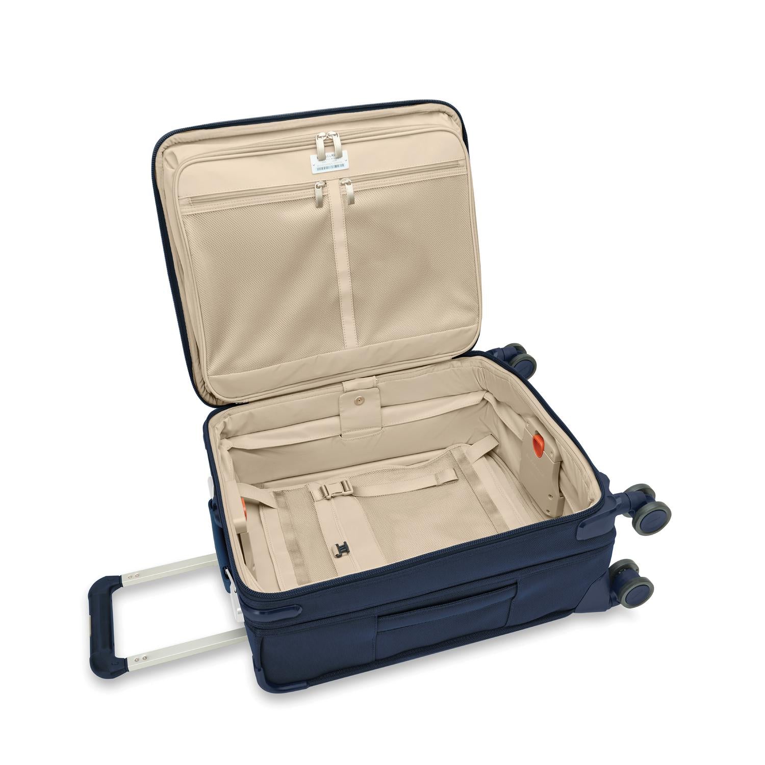 Briggs and Riley Global Carry-On Spinner Navy Open #color_navy