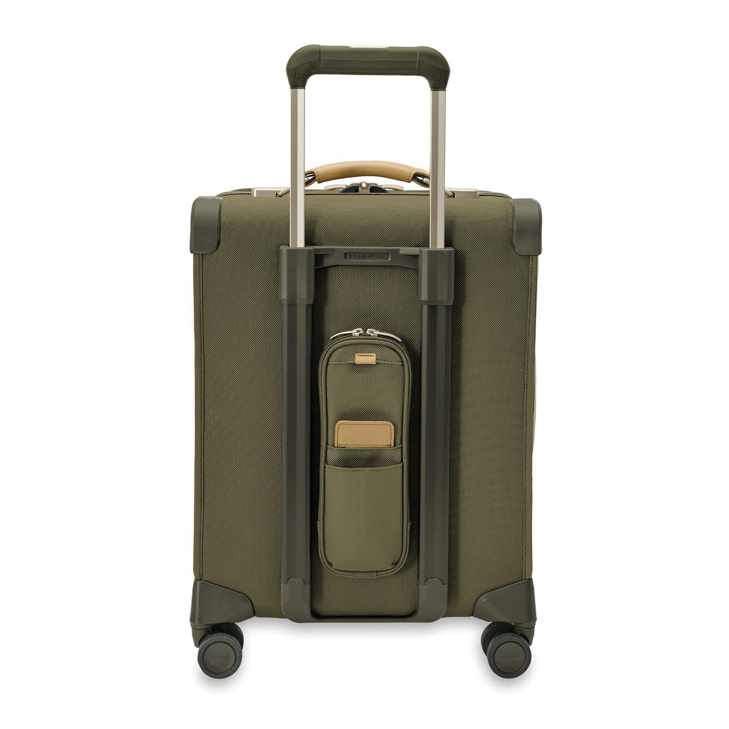 Briggs and Riley Global Carry-On Spinner Olive Back View #color_olive