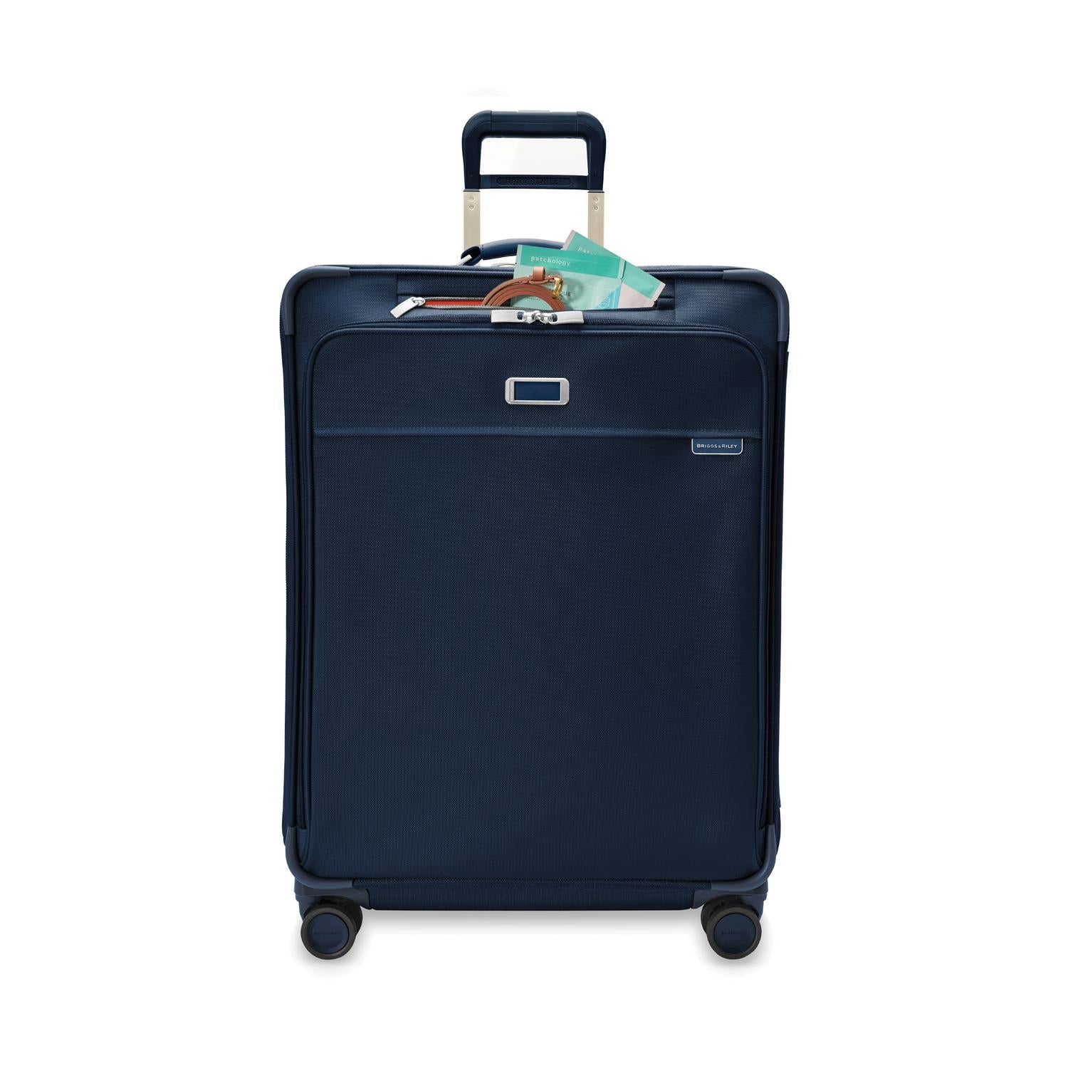 Briggs and Riley Large Expandable Spinner Navy Front Pocket #color_navy