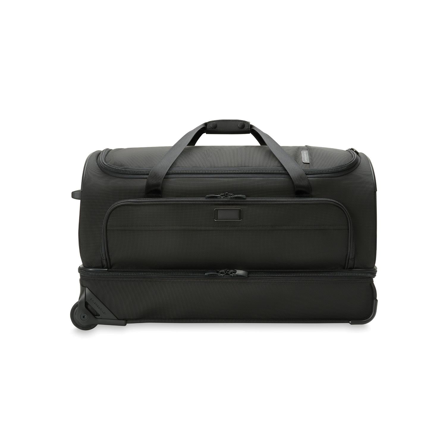 Briggs and Riley Medium Two-Wheel Duffle Black Side View #color_black