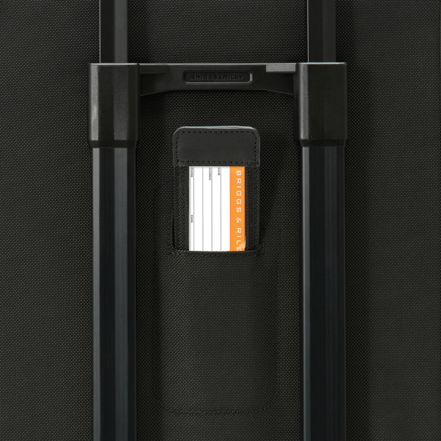 Briggs and Riley Medium Two-Wheel Duffle Black ID Tag #color_black