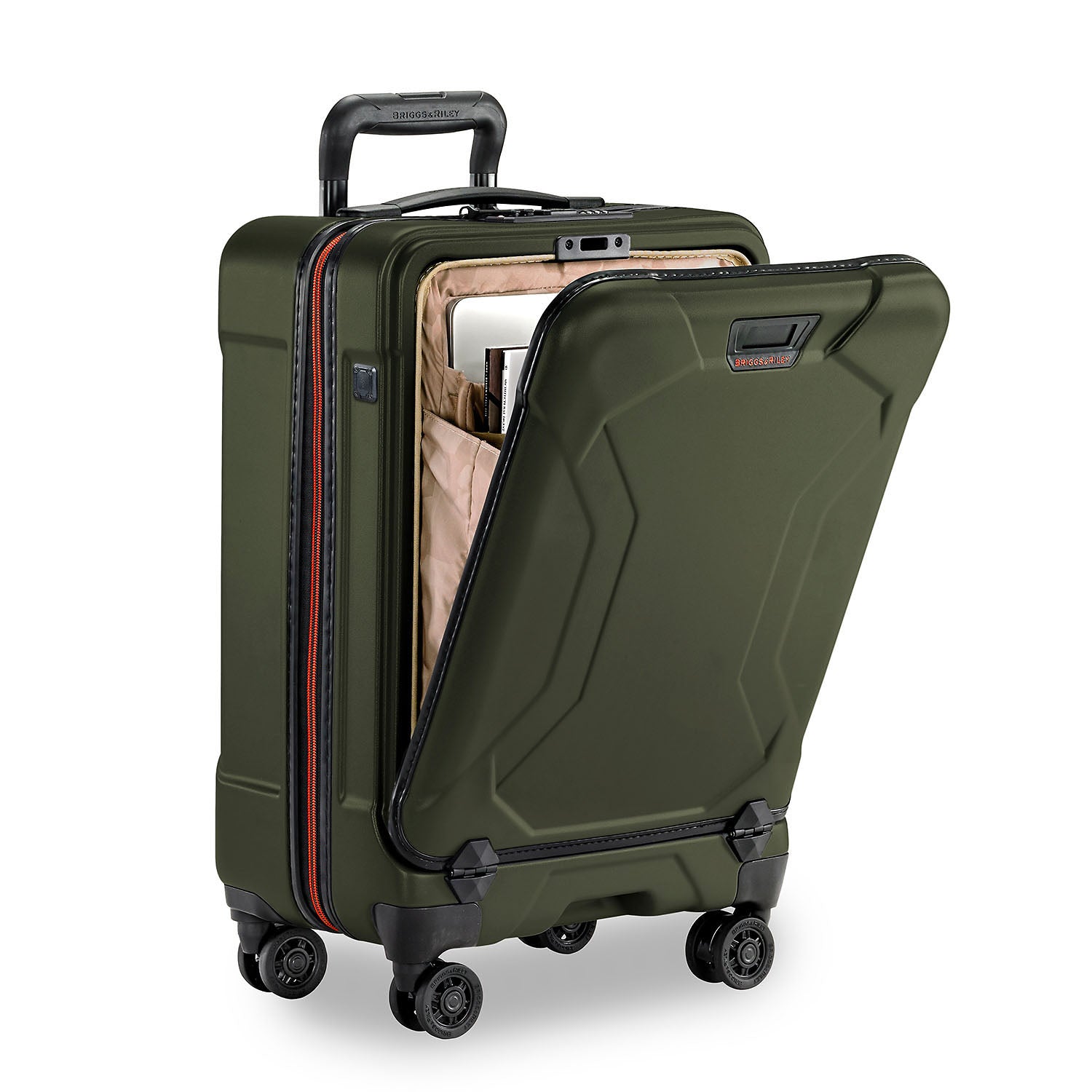 Torq Domestic Carry-On Spinner Front Pocket #color_hunter