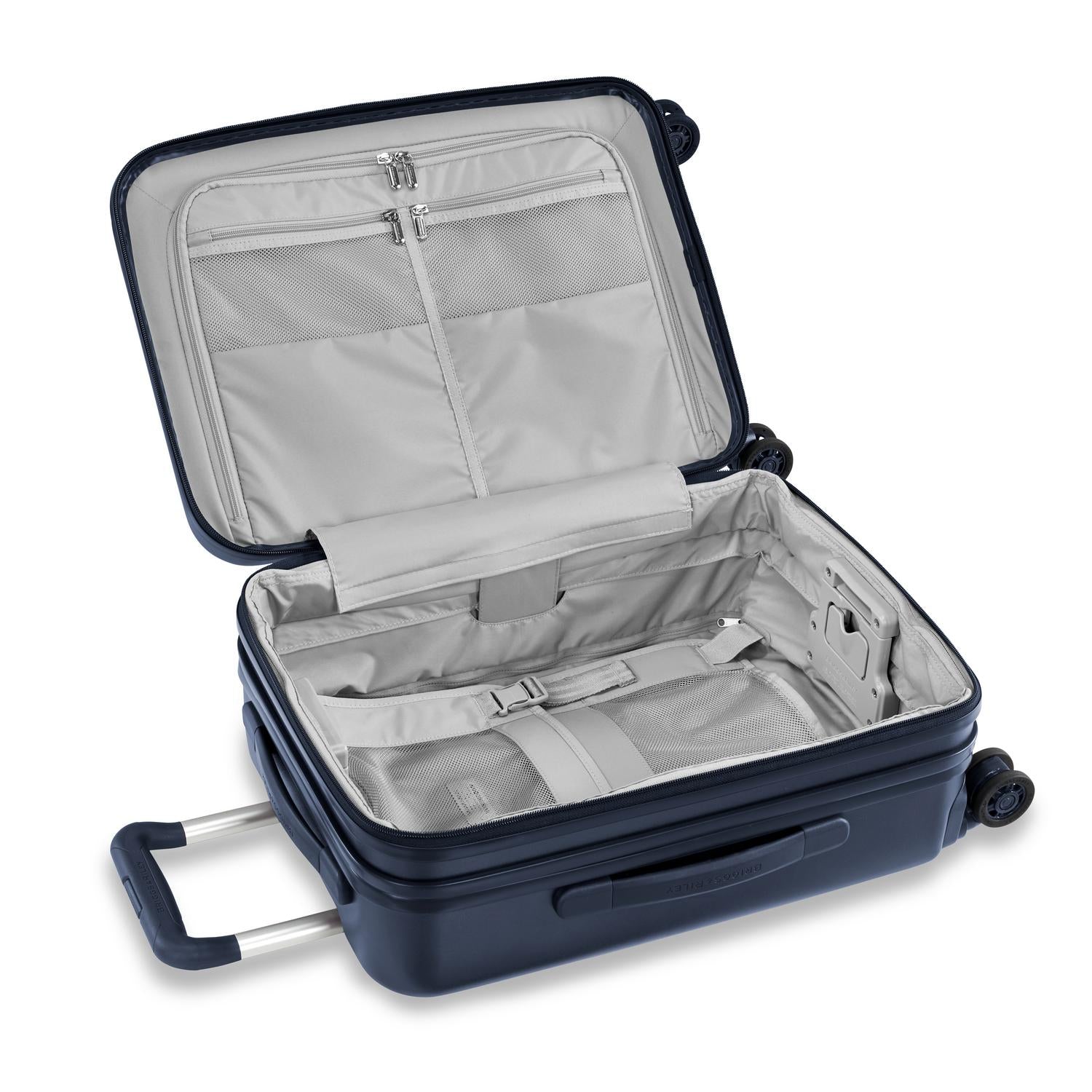 Briggs and Riley Sympatico International Carry-On Expandable Spinner Navy  Open #color_matte-navy