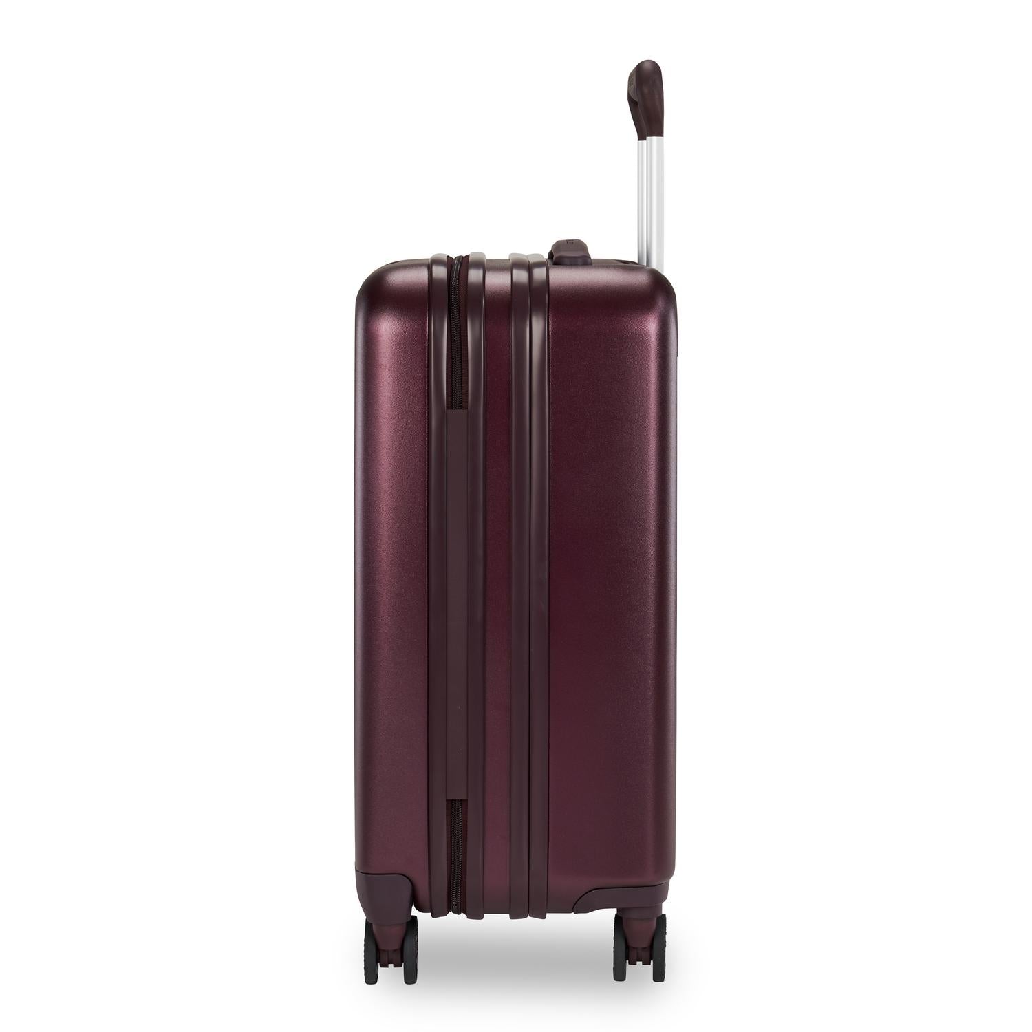 Briggs and Riley Sympatico International Carry-On Expandable Spinner Plum Side View #color_plum