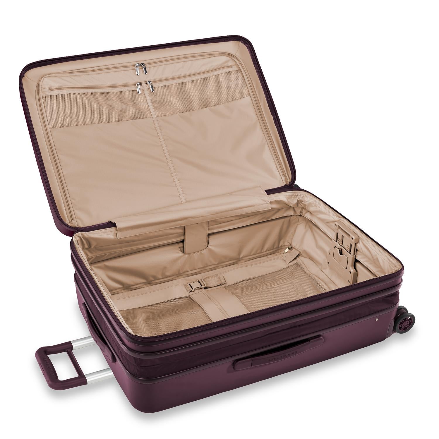 Briggs and Riley Sympatico Large Expandable Spinner Plum Open #color_plum
