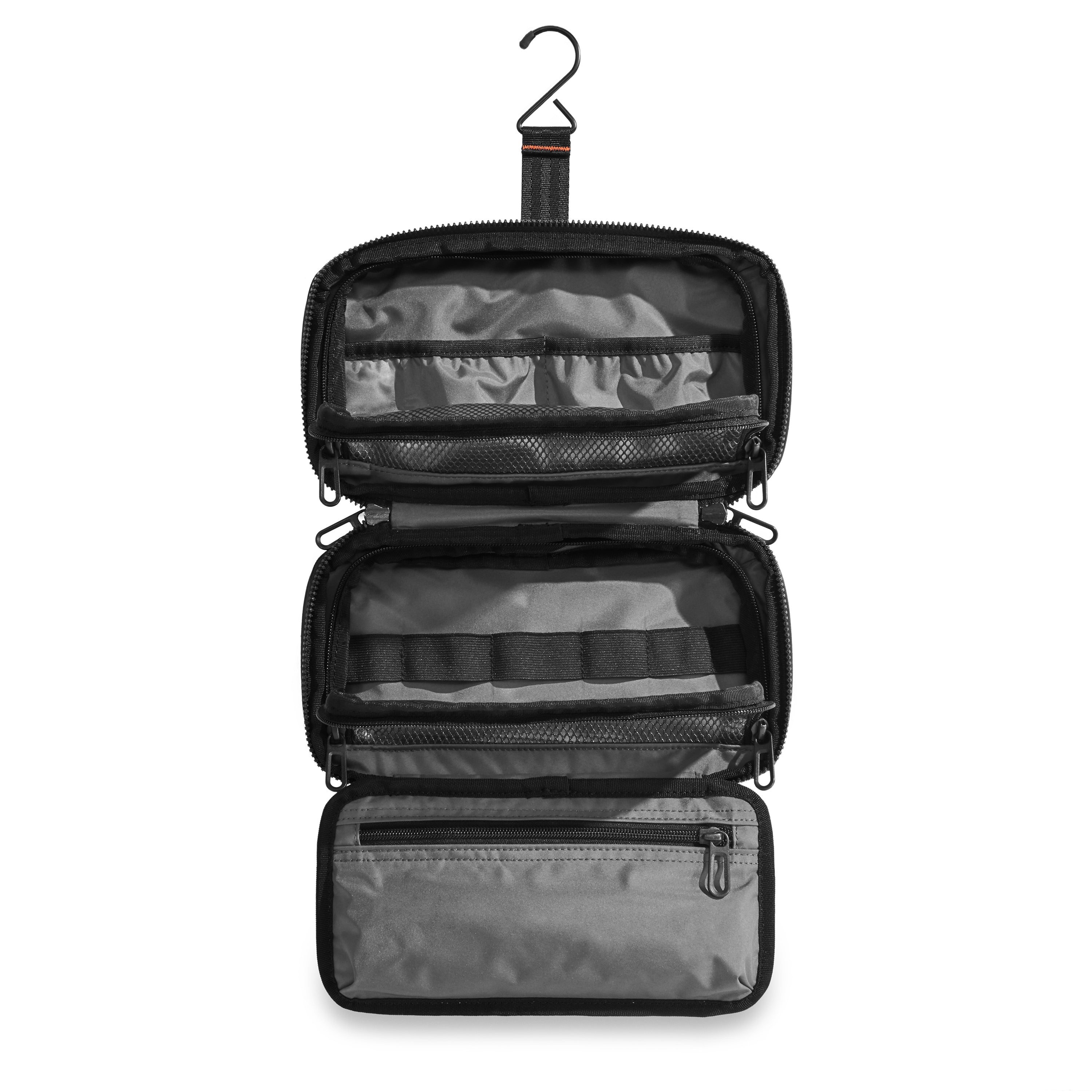 ZDX Hanging Toiletry Kit Open #color_black