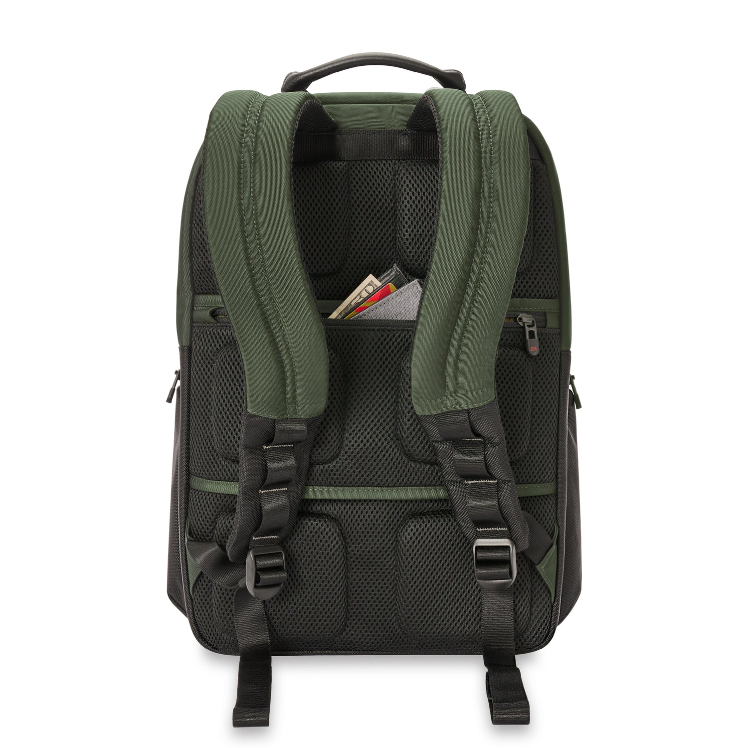Briggs & Riley Medium Widemouth Backpack Forest Back View #color_forest