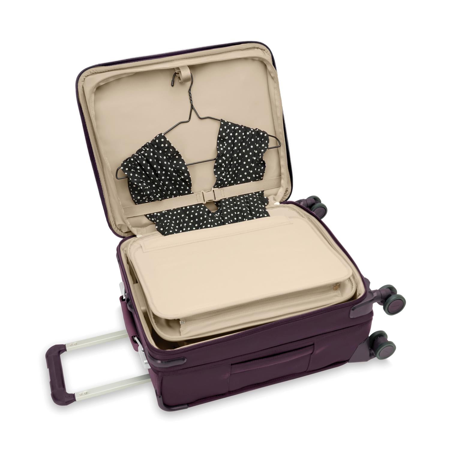 Baseline Carry-On Expandable Spinner Plum Garment Folder #color_plum