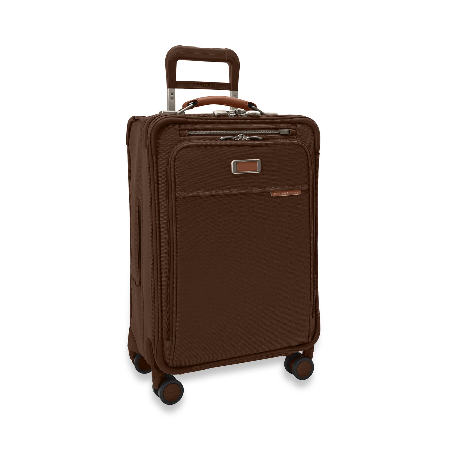 Briggs and Riley Essential Carry-On Spinner Front #color_chocolate