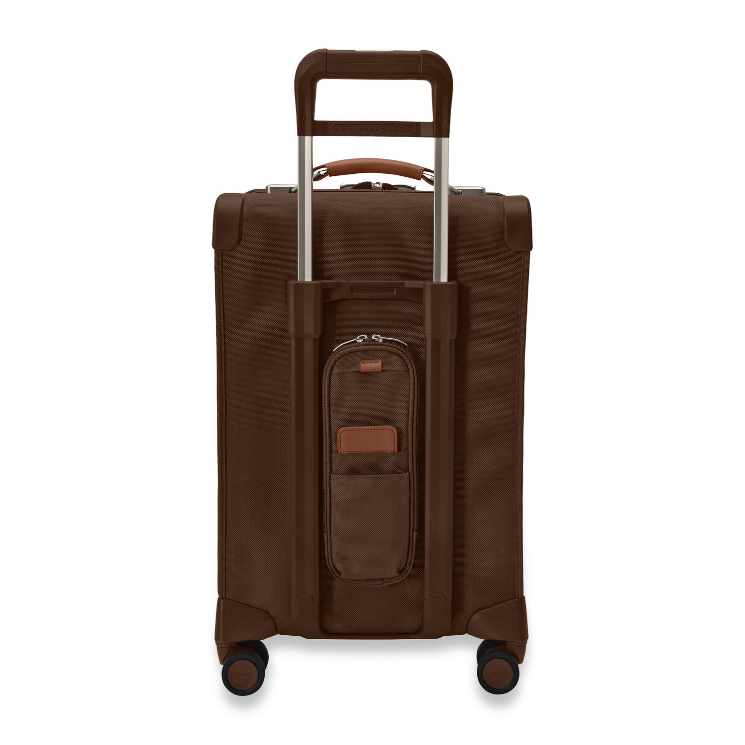Briggs and Riley Essential Carry-On Spinner Front #color_chocolate
