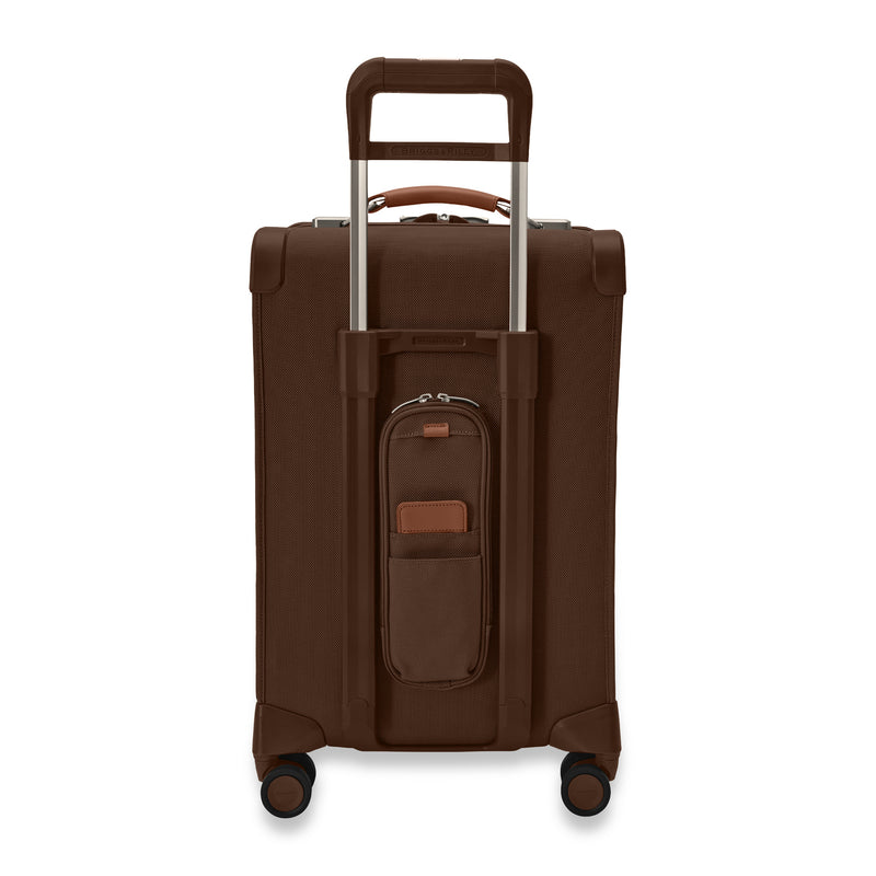 Briggs and Riley Essential Carry-On Spinner Front #color_chocolate