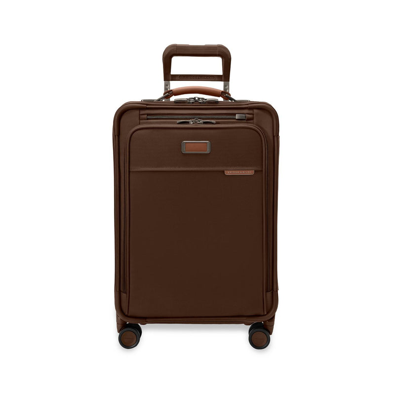 Briggs and Riley Essential Carry-On Spinner Front #color_chocolate
