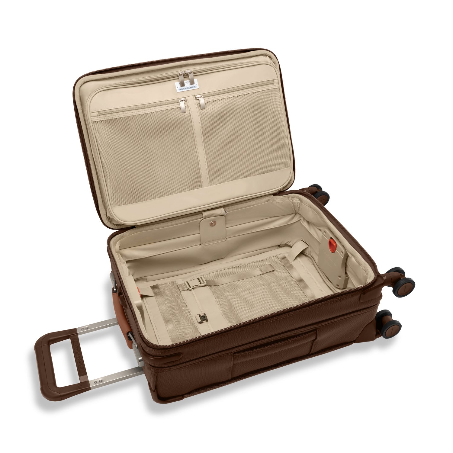 Briggs and Riley Essential Carry-On Spinner Front #color_chocolate