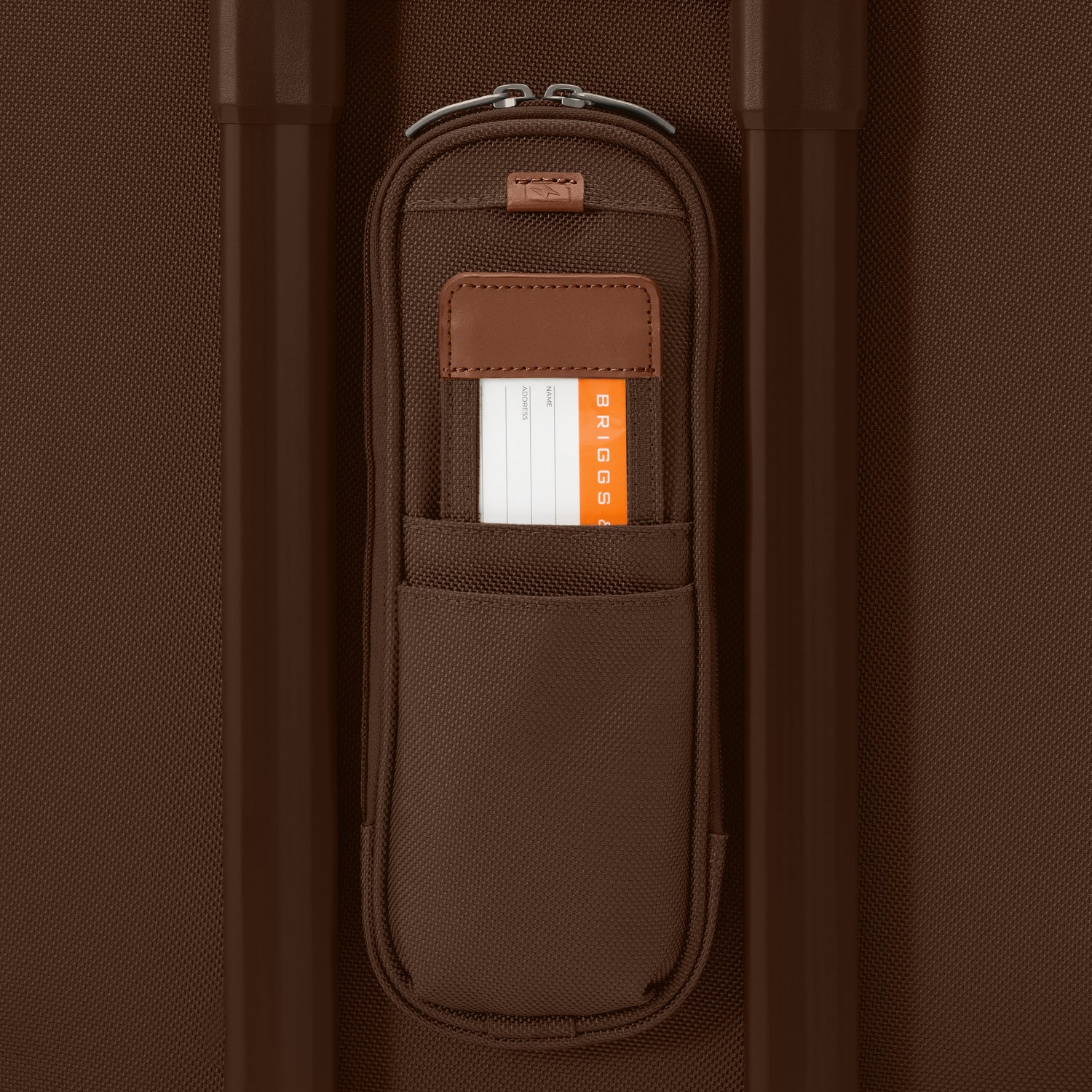 Briggs and Riley Essential Carry-On Spinner Front #color_chocolate