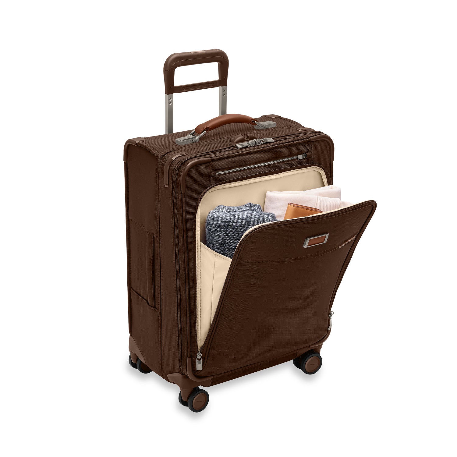 Compact 24" Checked Expandable Spinner #color_chocolate