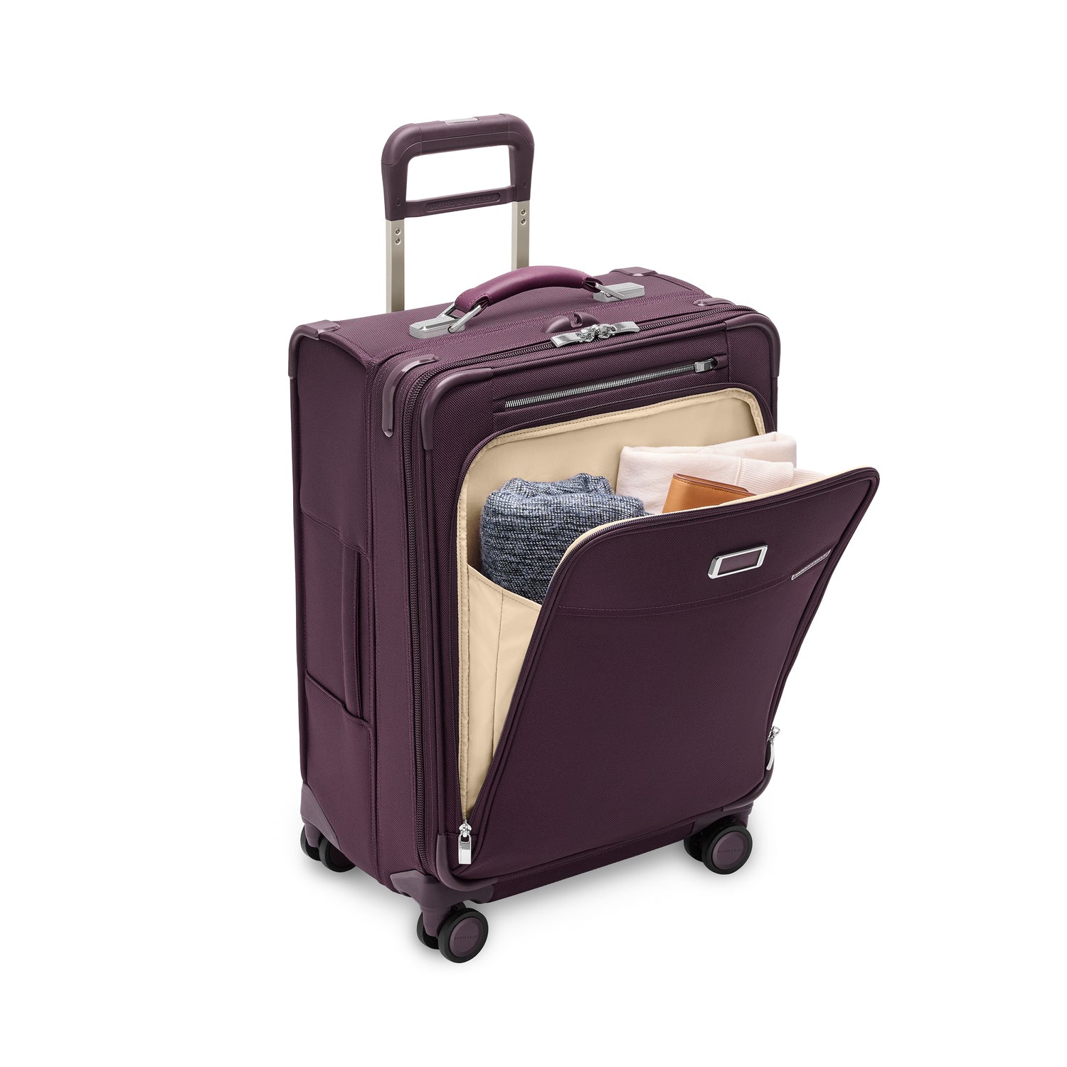 Compact 24" Checked Expandable Spinner #color_plum
