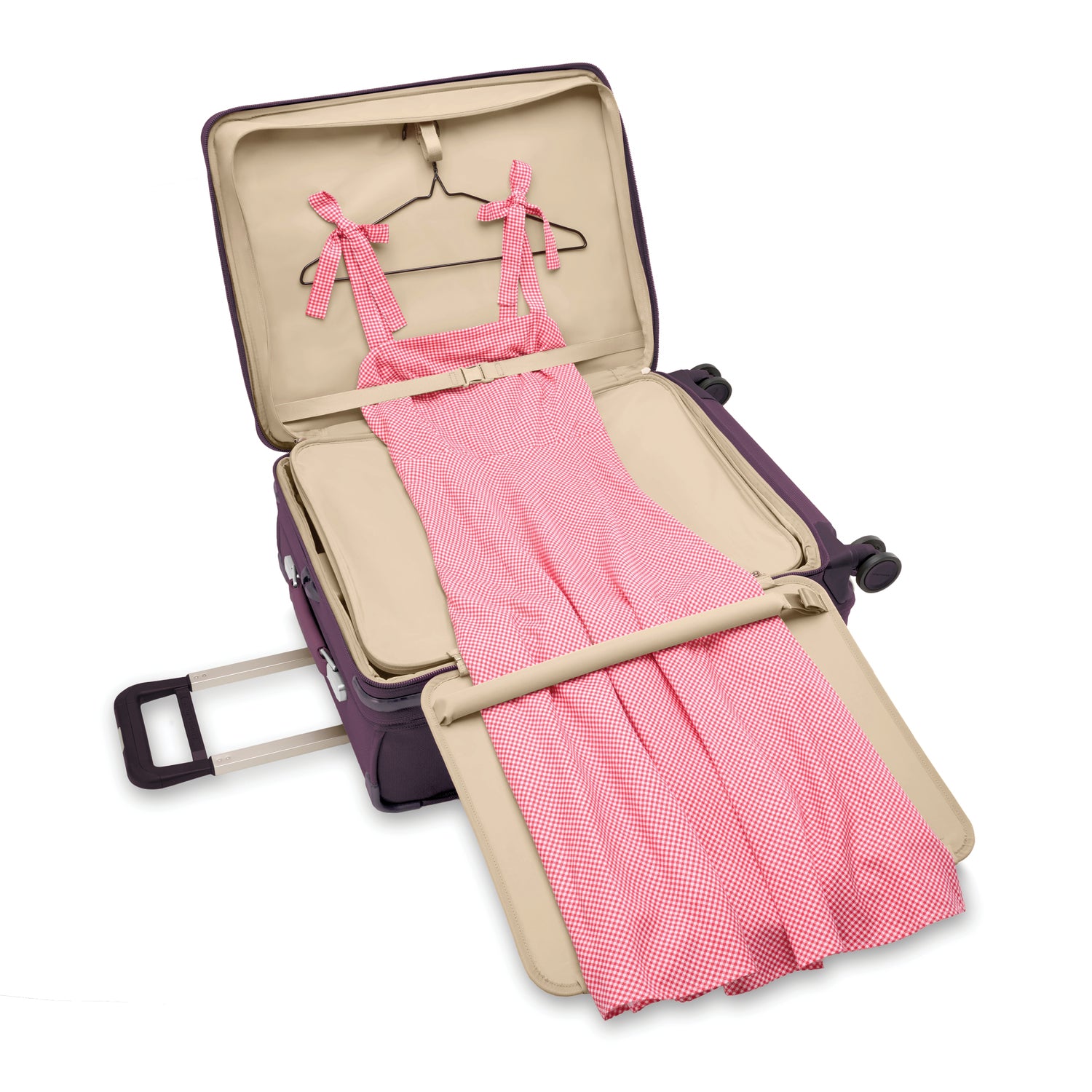 Compact 24" Checked Expandable Spinner #color_plum