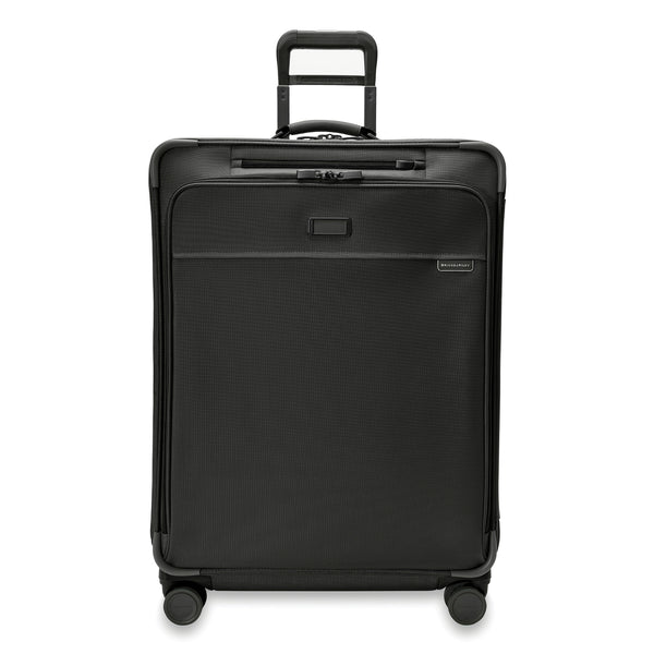 Briggs and Riley Large Expandable Spinner Black Front View  #color_black