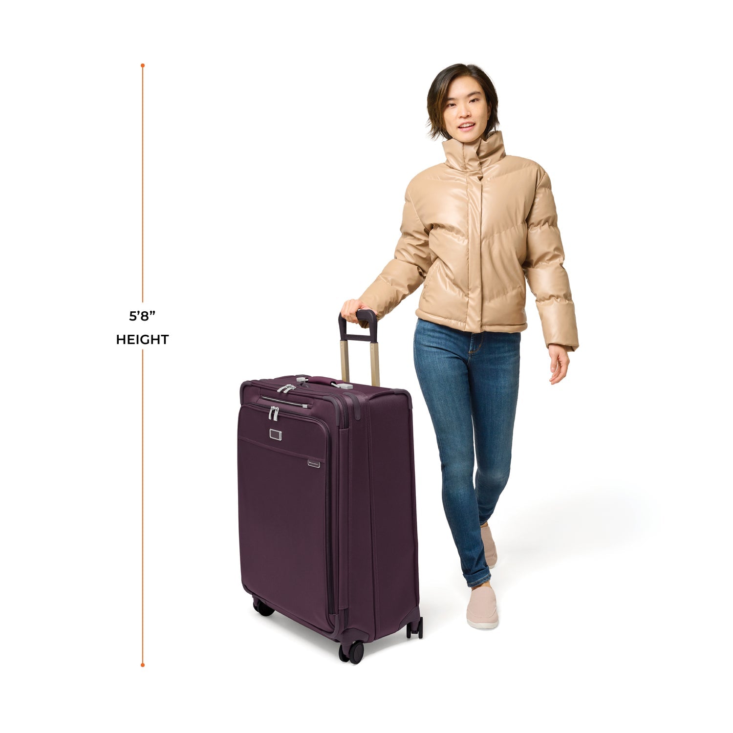 Briggs and Riley Large Expandable Spinner Model Height 5'8" #color_plum