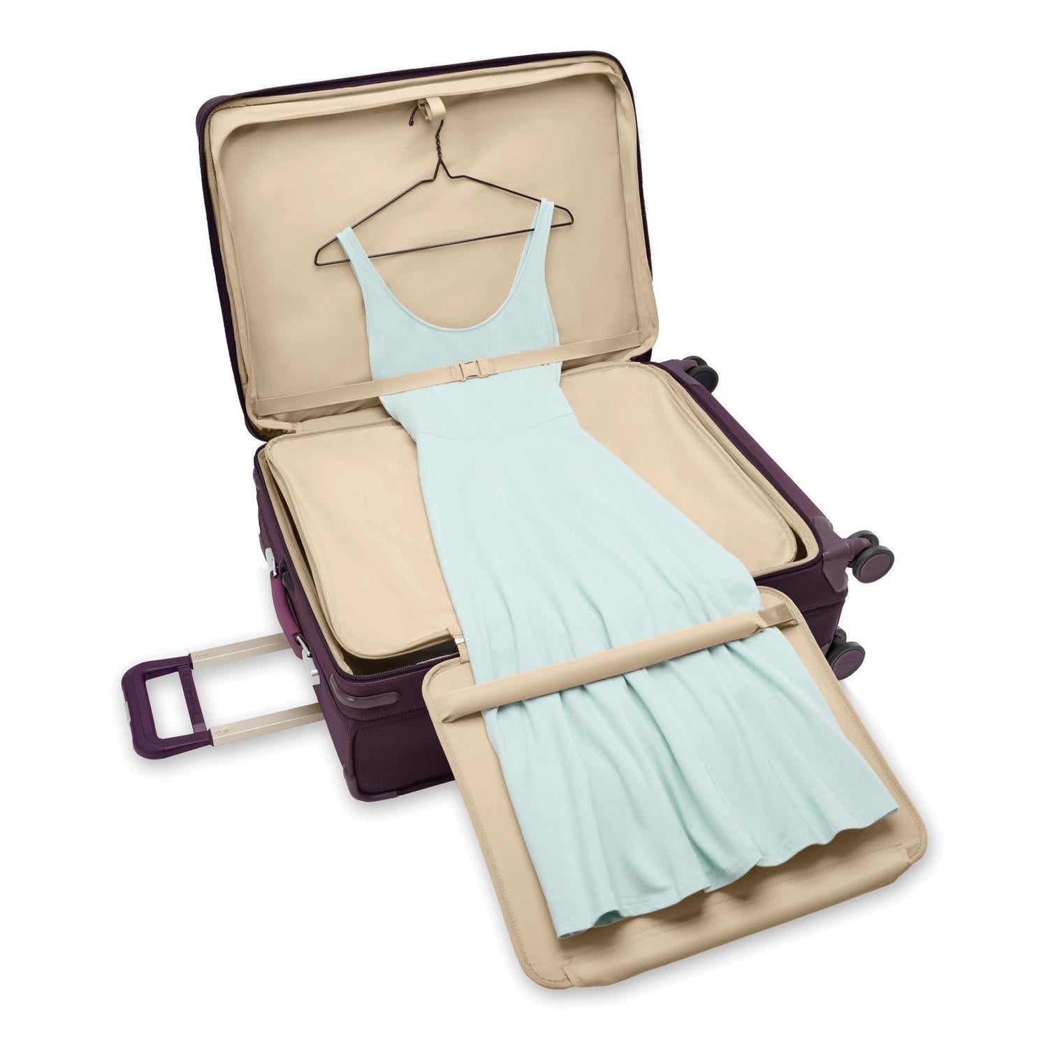 Baseline Large Expandable Spinner Plum Garment Folder #color_plum