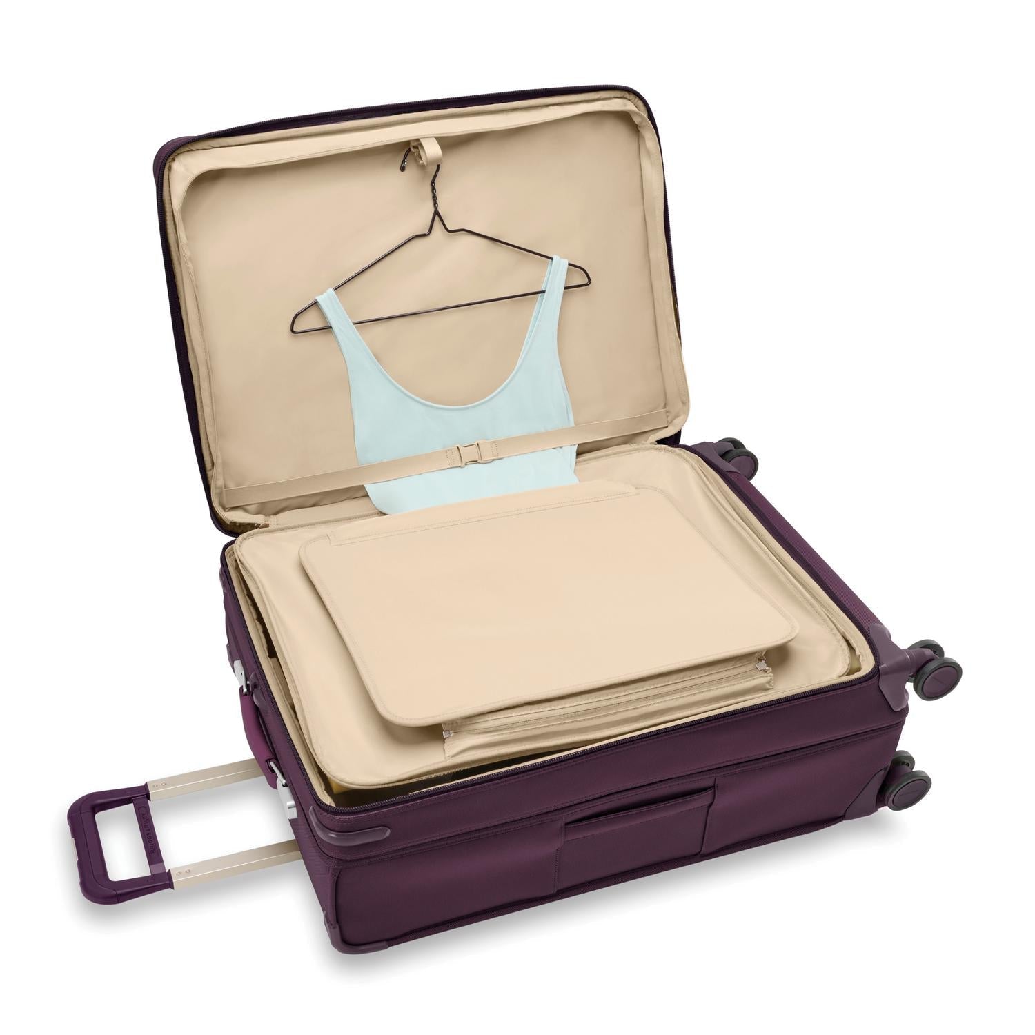 Baseline Large Expandable Spinner Plum Garment Folder #color_plum