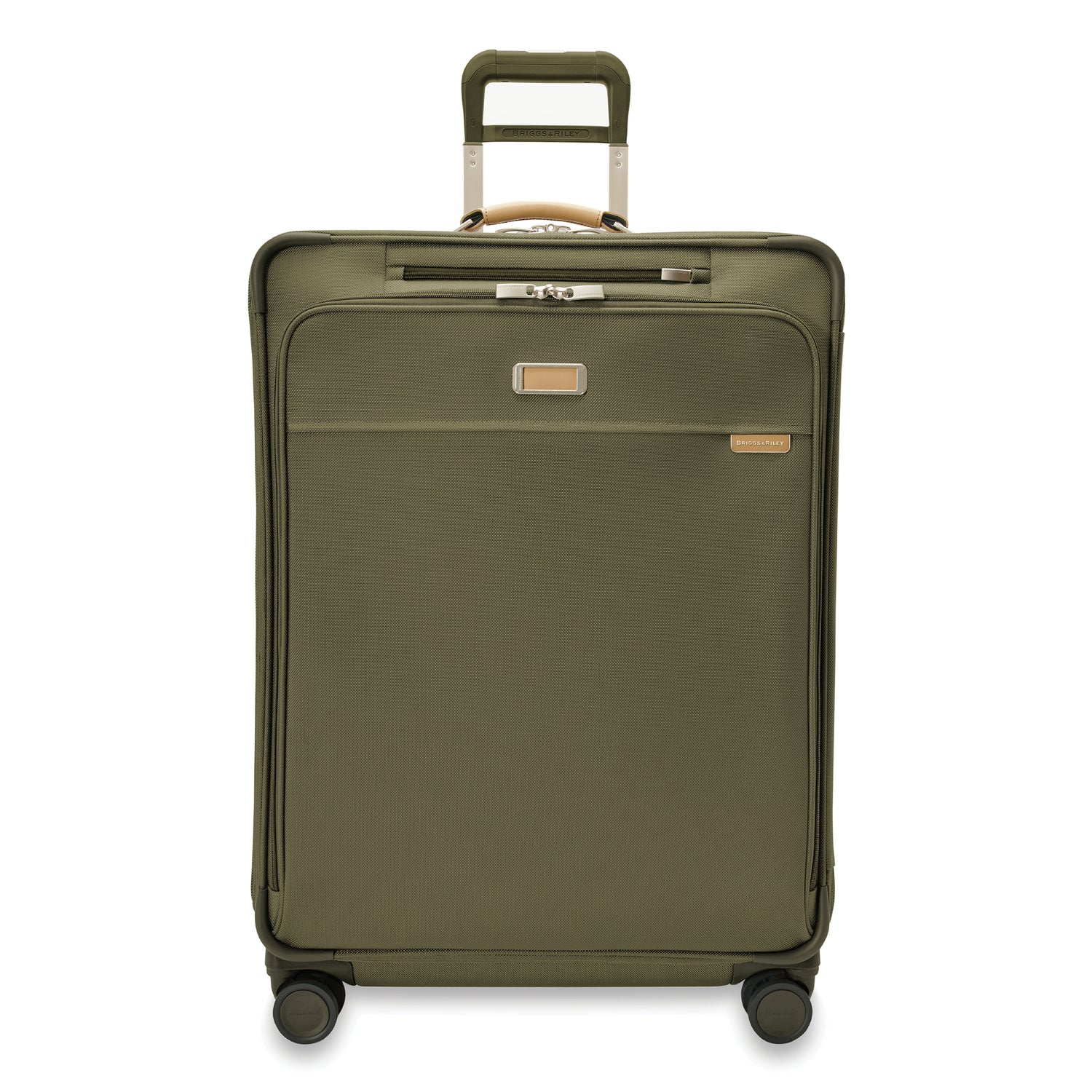 Briggs and Riley Large Expandable Spinner Olive Front View  #color_olive