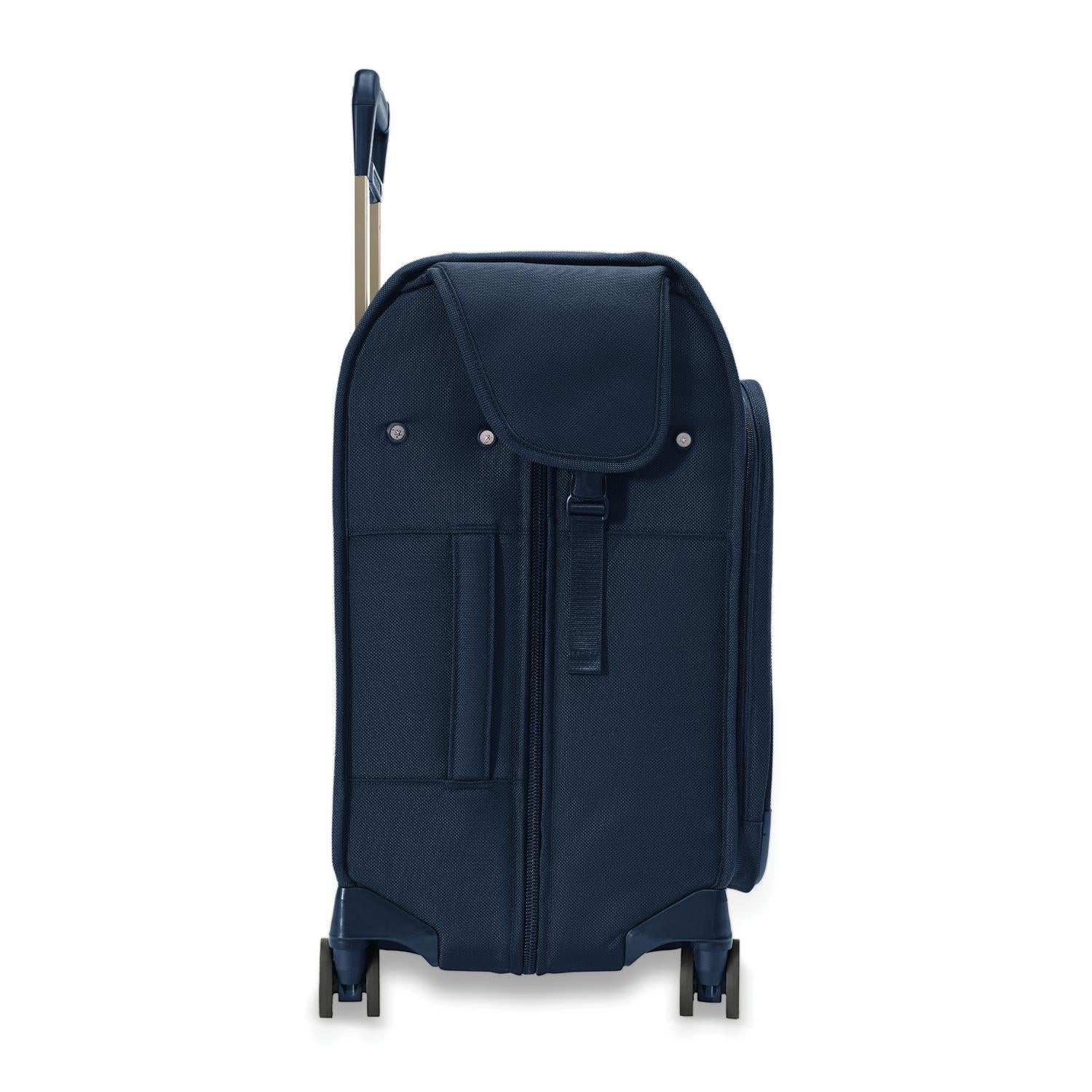 Briggs and Riley Deluxe Wardrobe Spinner Navy Side View #color_navy