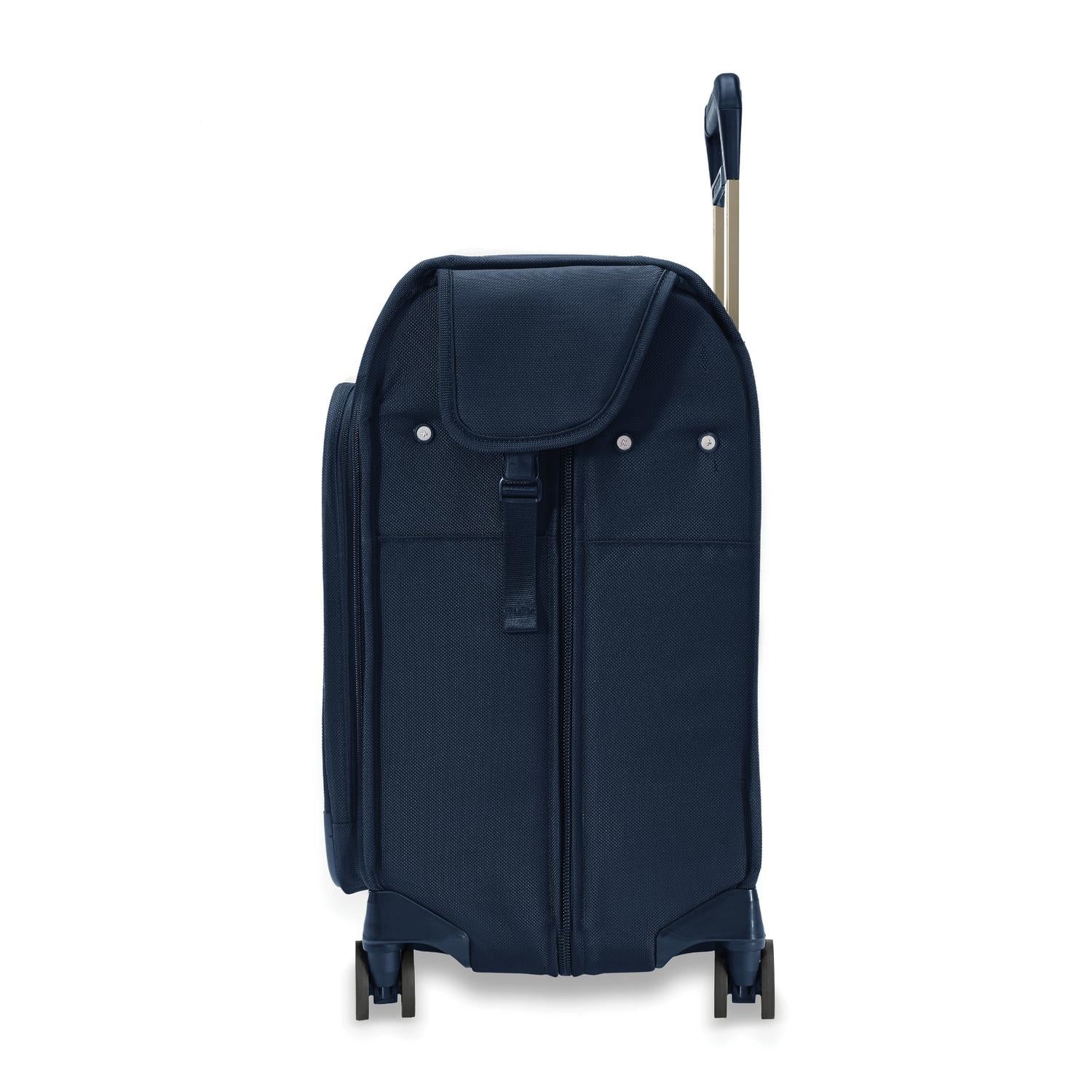 Briggs and Riley Deluxe Wardrobe Spinner Navy Side View #color_navy