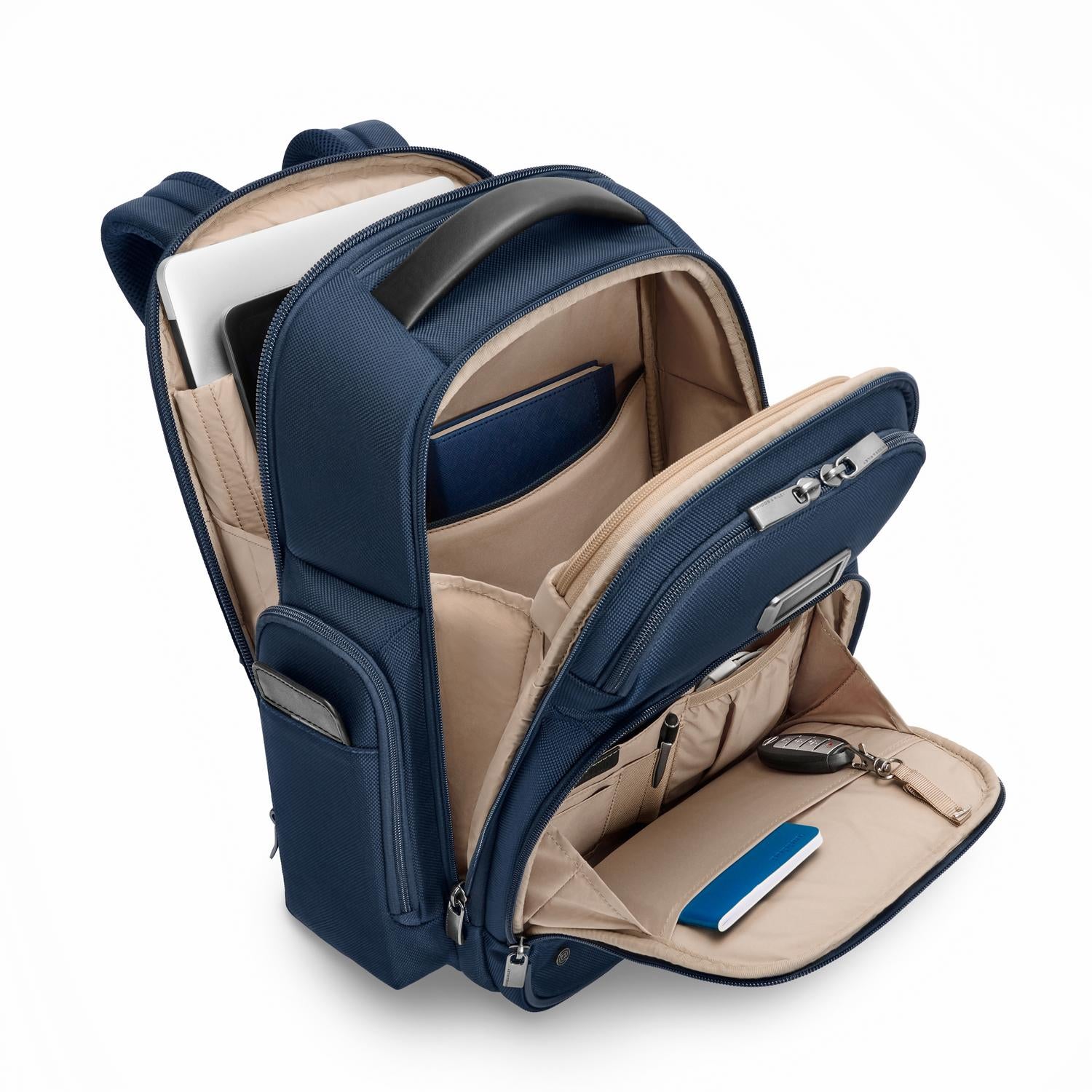 briggs riley leather backpack & Medium Widemouth section design includes padded sleeves for multiple devices Briggs & Riley Rhapsody U-Zip
